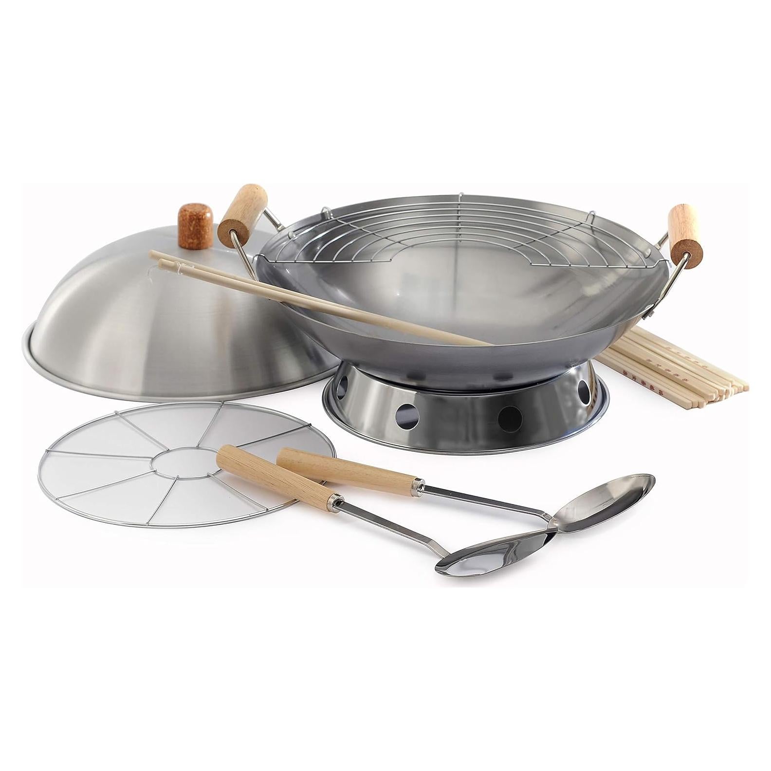 Juego de Wok Norpro 10 Piezas Acero 35.5 cm