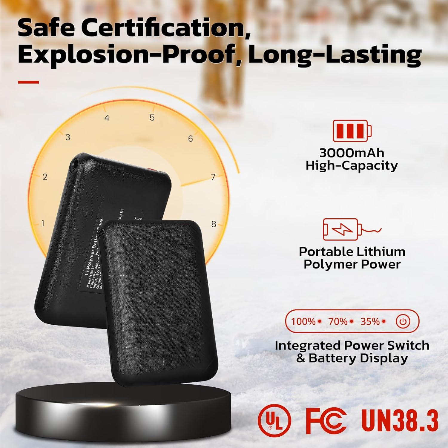 Guantes Calentados HOZMOZ Recargables 3000mAh Impermeables