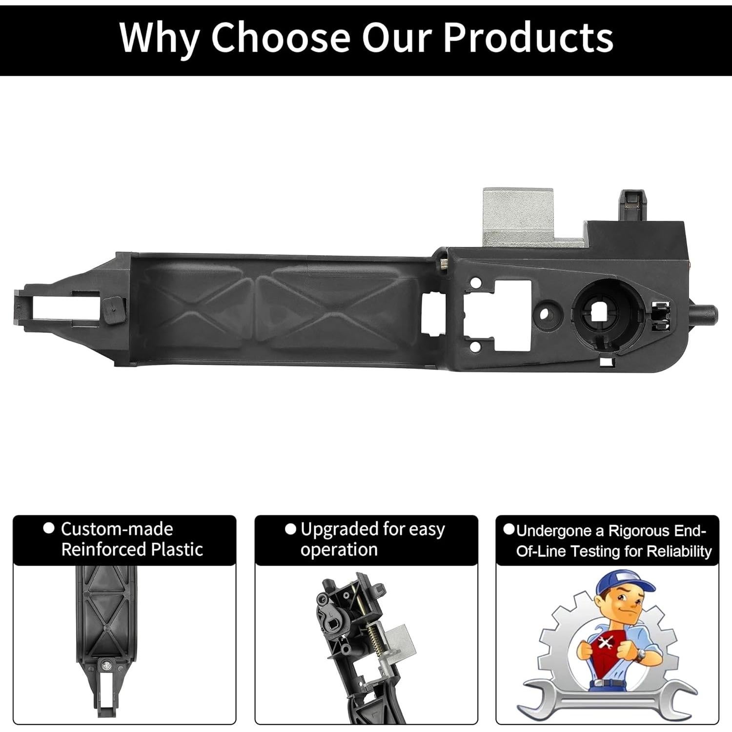Placa de refuerzo manija puerta Ford Focus 2002-2007 Gledewen