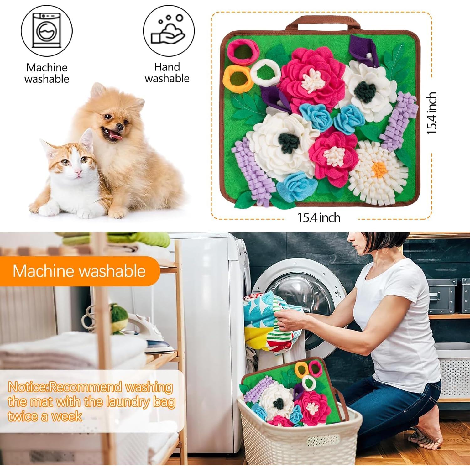 Alfombra de Olfateo para Perros Meilzer Verde 39x39cm Antideslizante