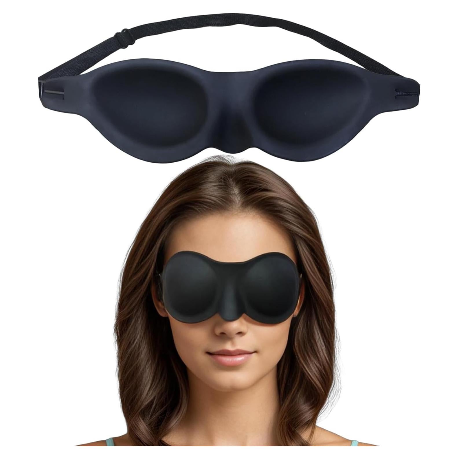 Gafas de Sueño Hidratantes Vowleike - Silicona Suave, Negro