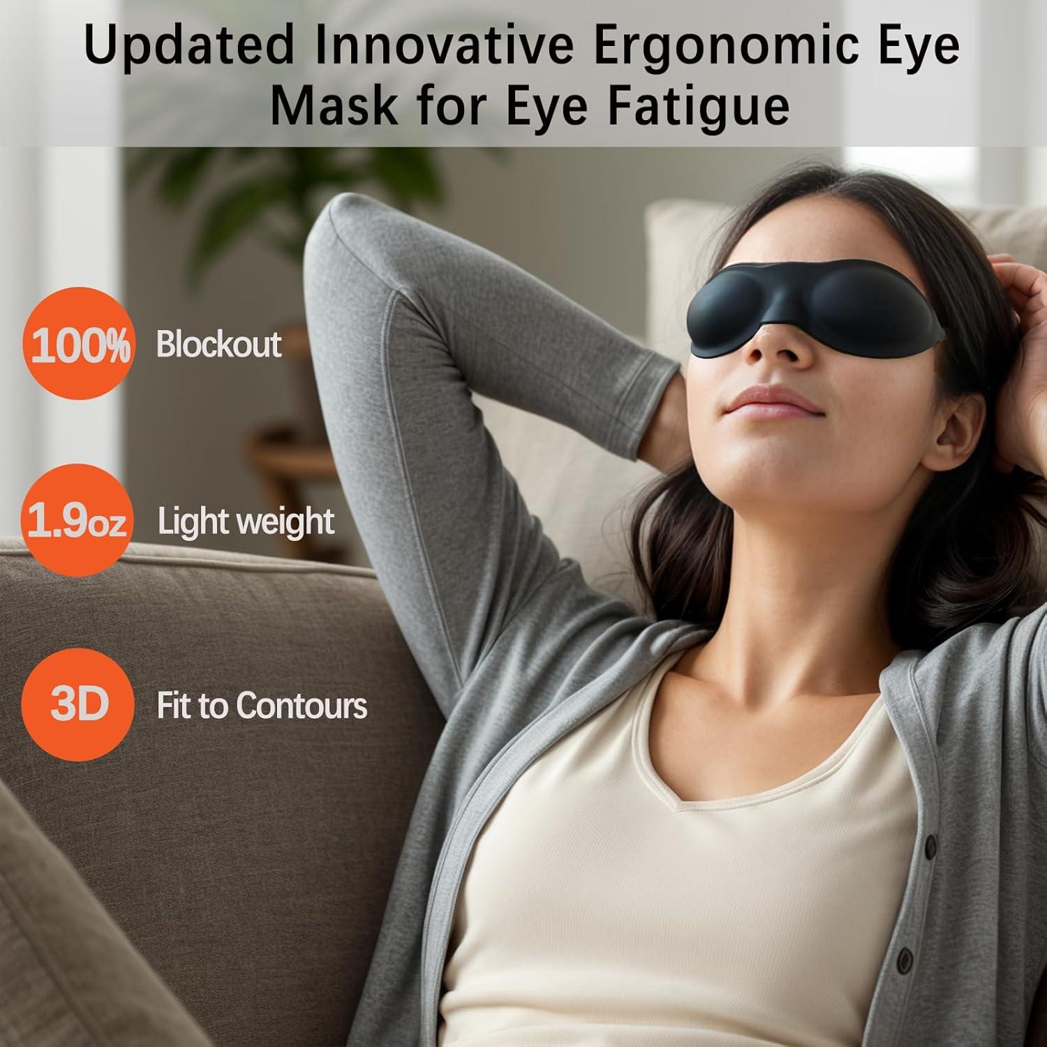 Gafas de Sueño Hidratantes Vowleike - Silicona Suave, Negro