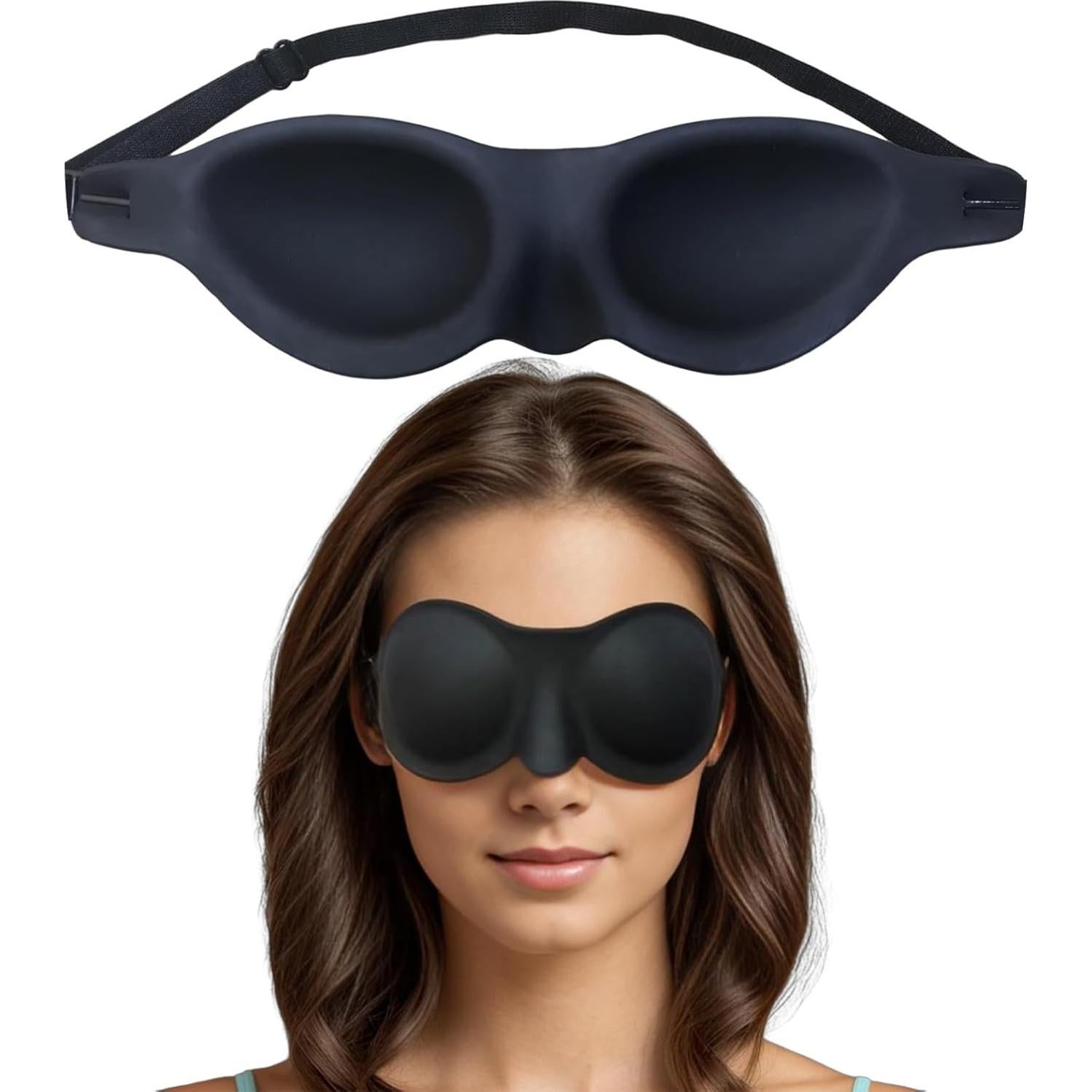 Gafas de Sueño Hidratantes Vowleike - Silicona Suave, Negro