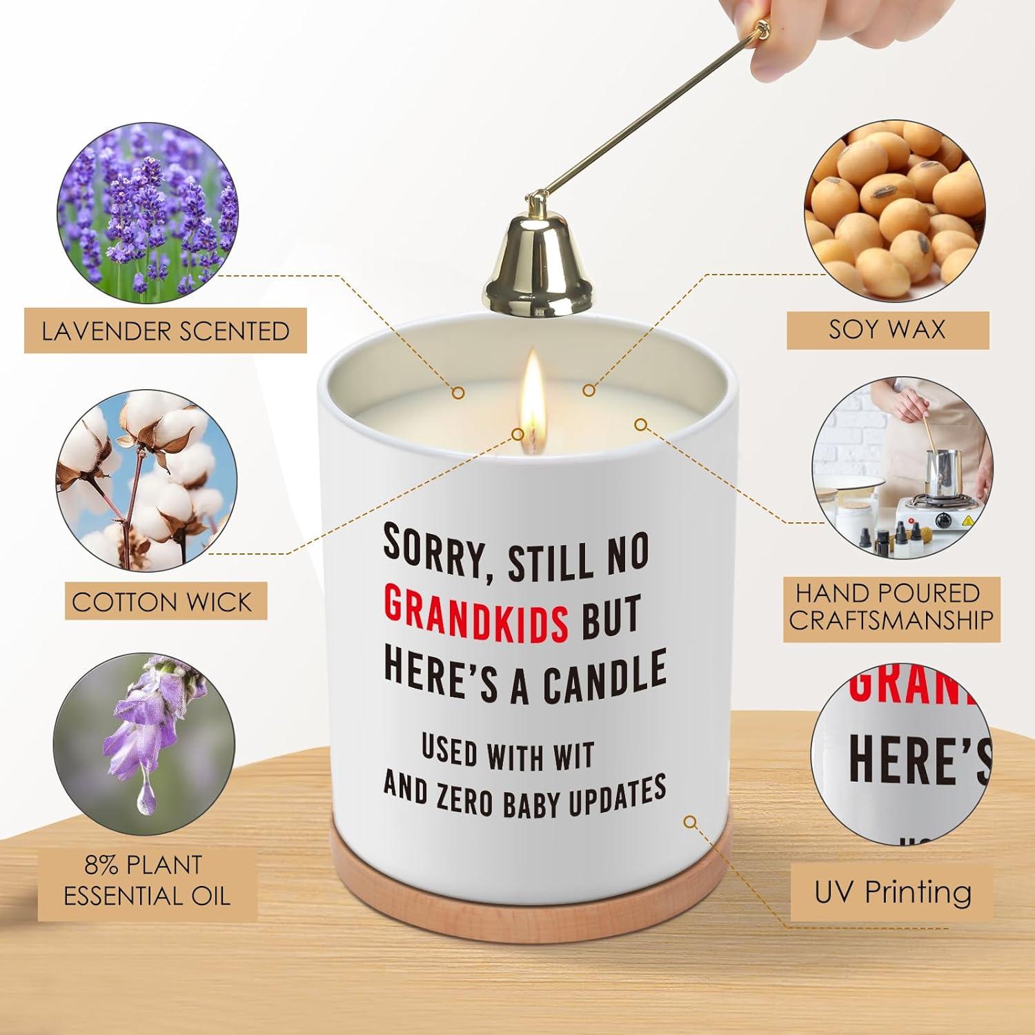 Vela Aromatizada de Soja 10oz Lavanda para Mamá - Regalo Divertido