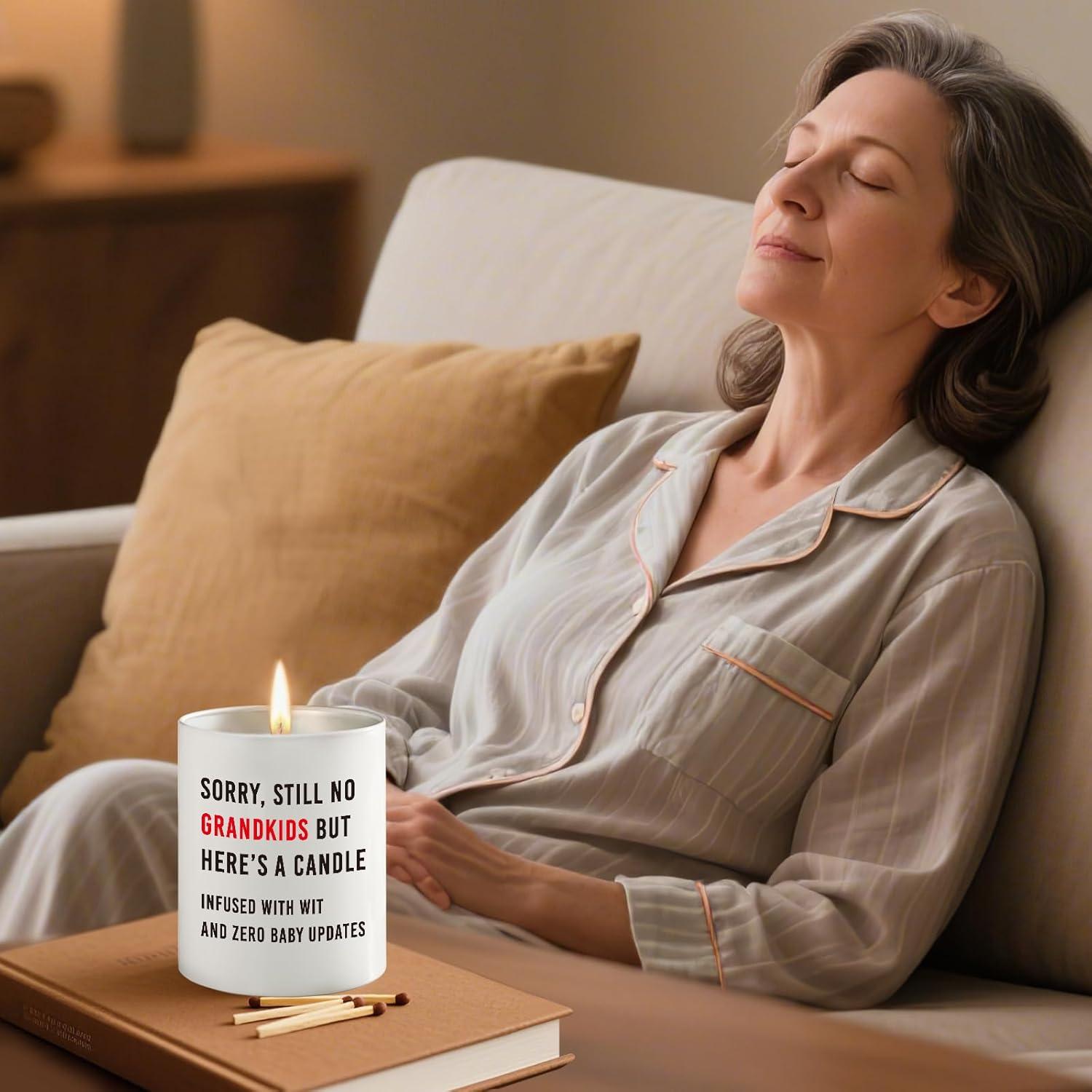 Vela Aromatizada de Soja 10oz Lavanda para Mamá - Regalo Divertido