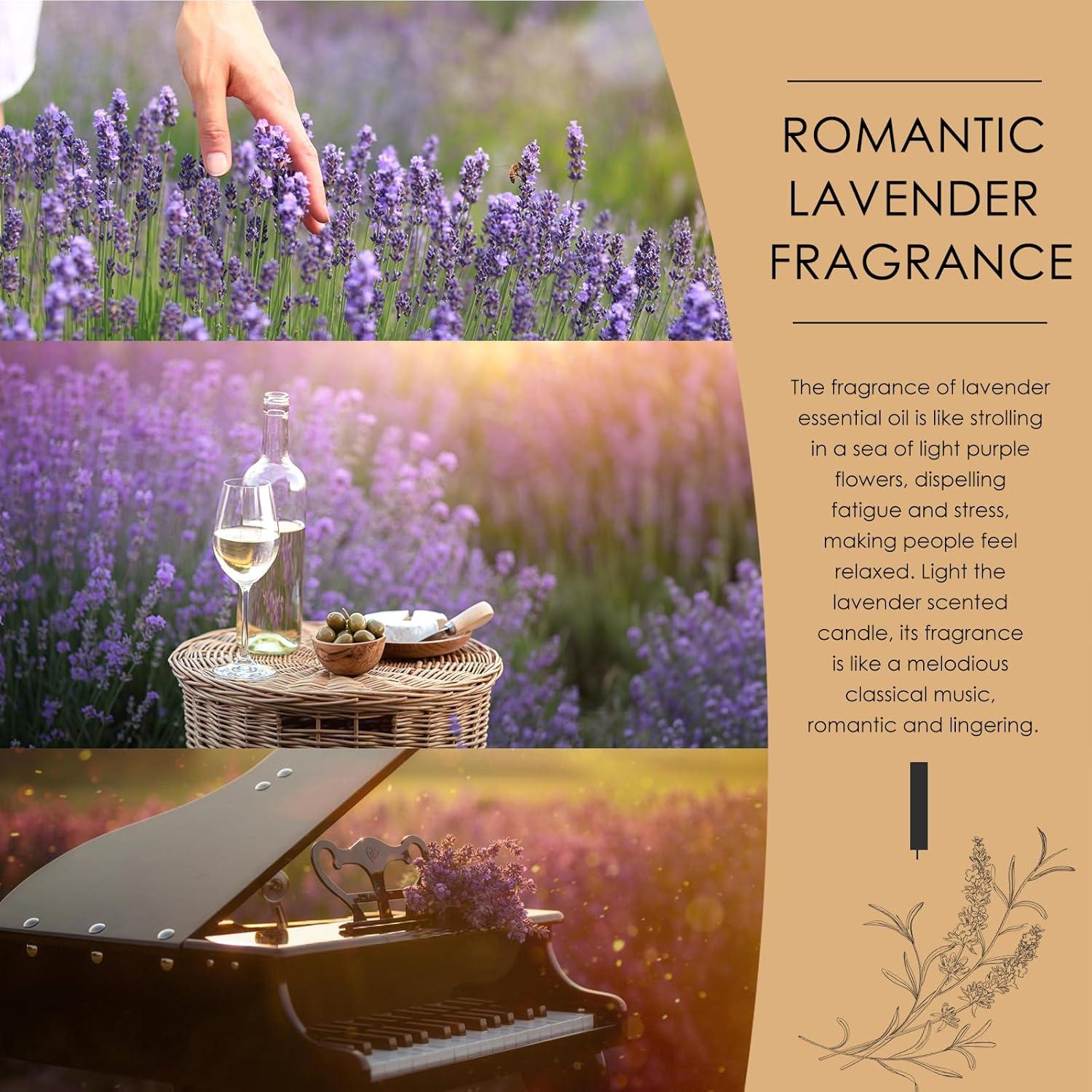 Vela Aromática de Lavanda 10oz NEVERNERVE - Regalo para Mamá