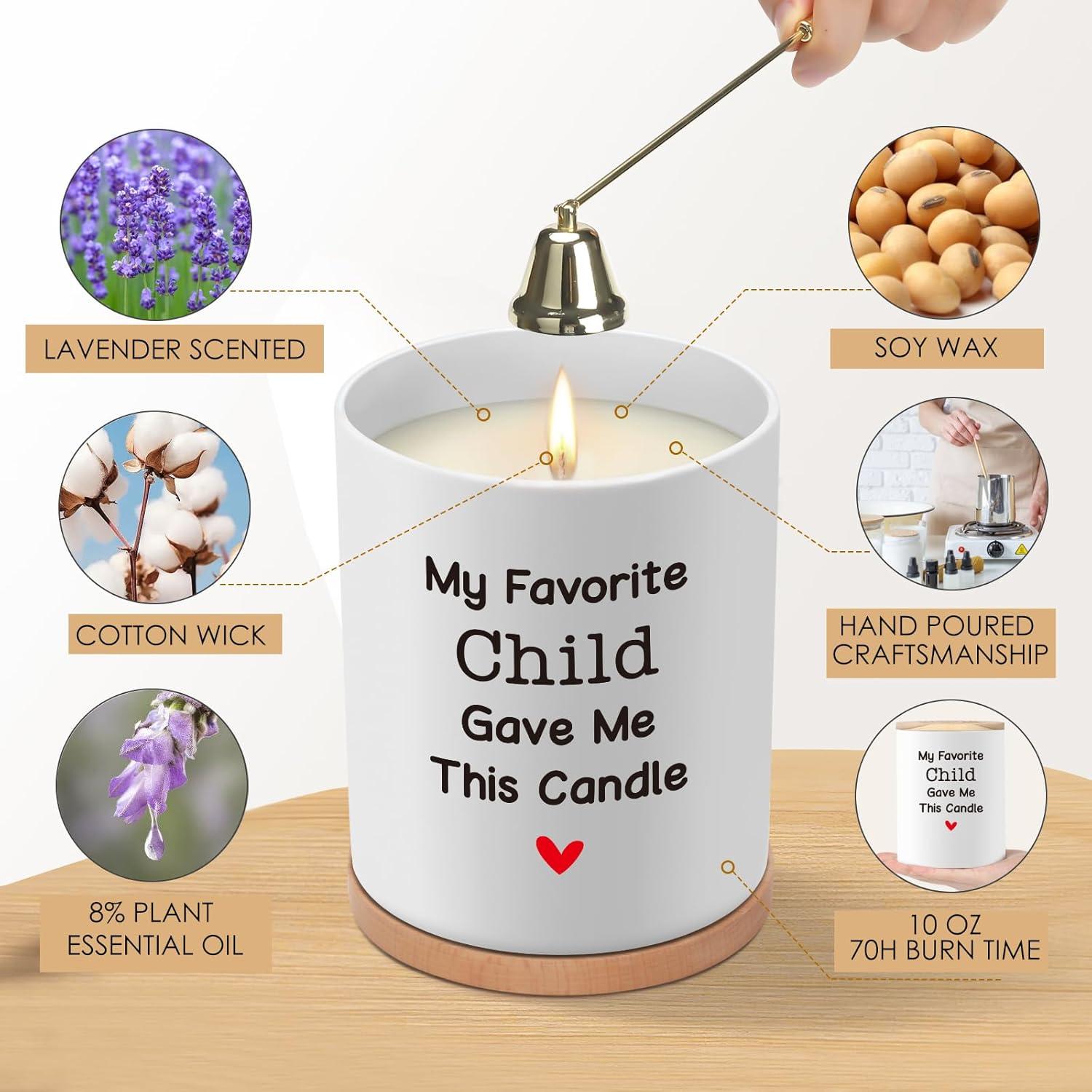 Vela Aromática de Lavanda 10oz NEVERNERVE - Regalo para Mamá