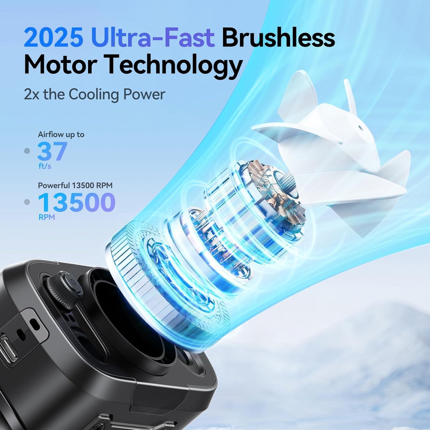 Ventilador de Cintura KIMMOO 5 en 1 Recargable 13500RPM