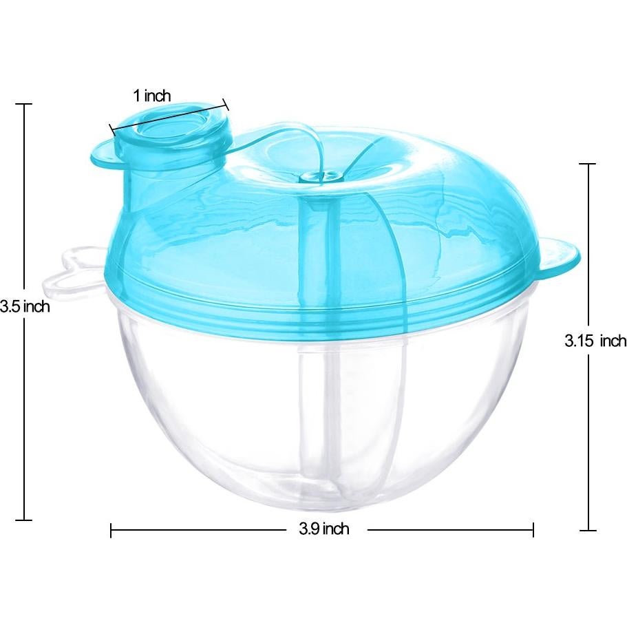 Dispensador de Fórmula para Bebés Accmor Azul 3 Compartimentos