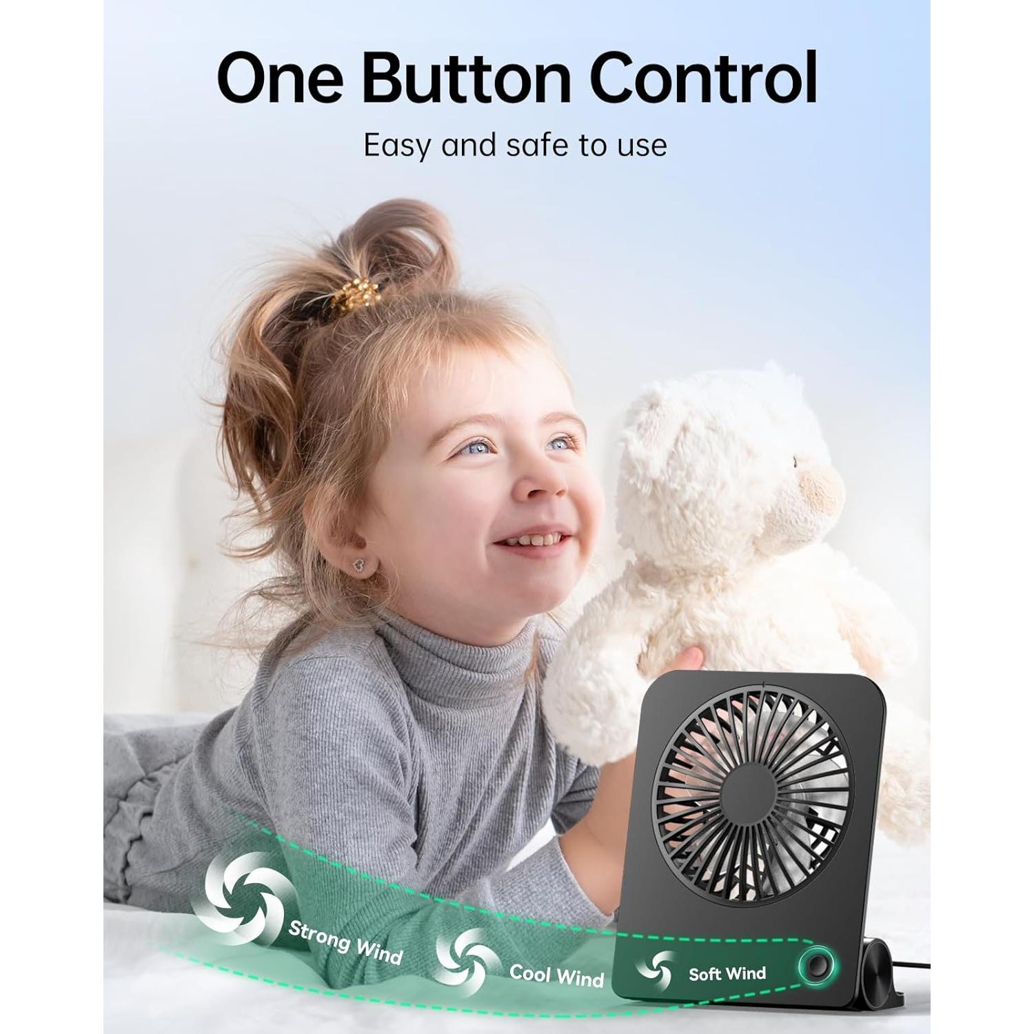 Ventilador de Escritorio TriPole KW39 Mini Portátil 2000mAh