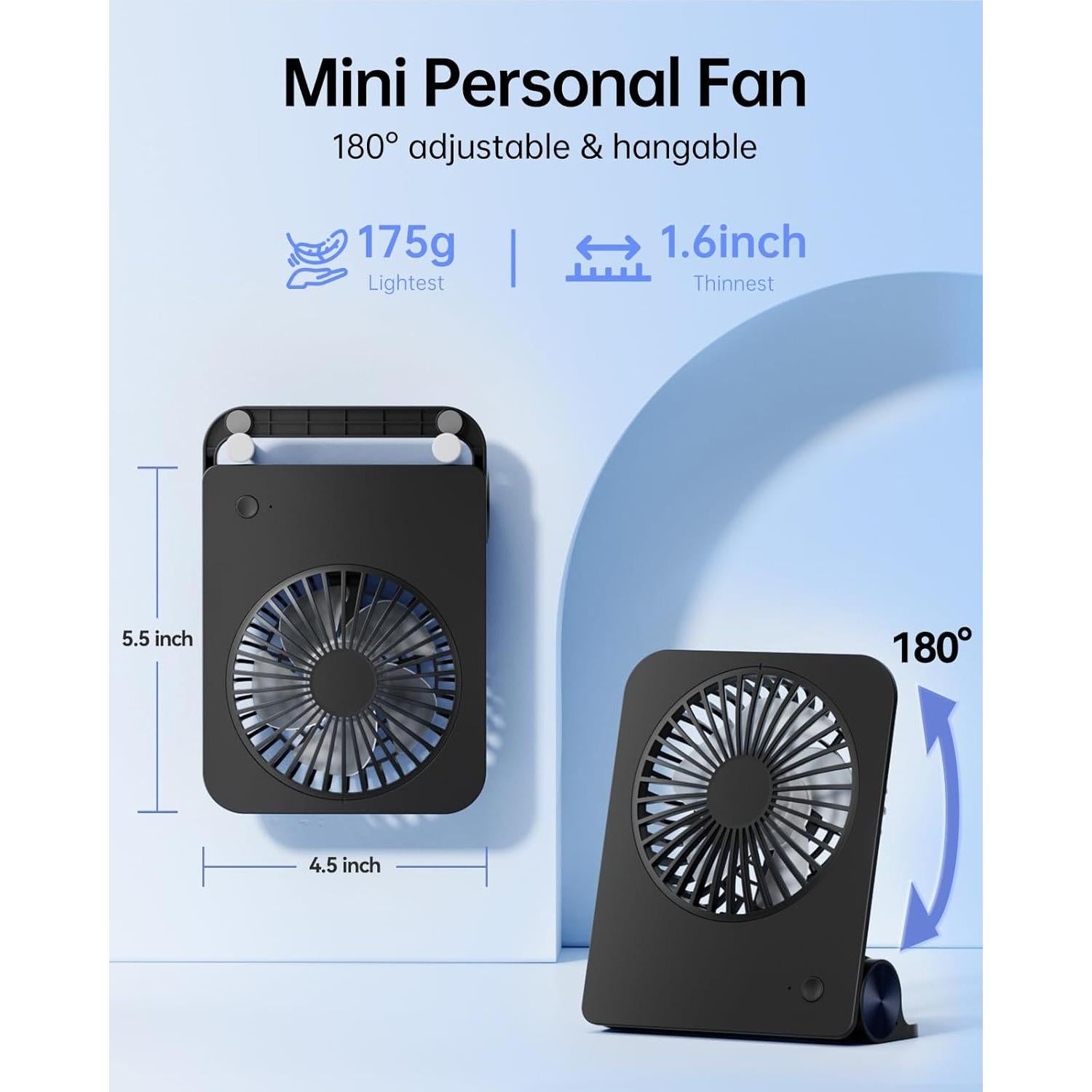 Ventilador de Escritorio TriPole KW39 Mini Portátil 2000mAh
