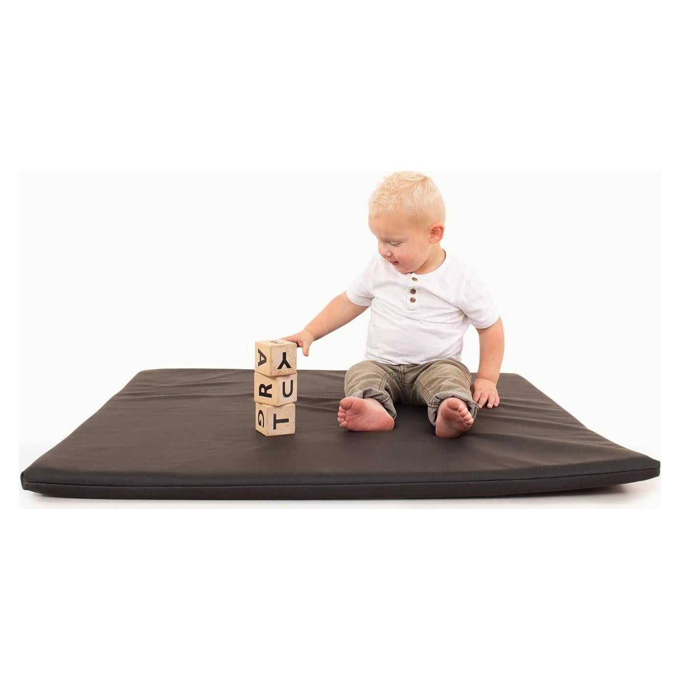 Alfombra de Juego Gathre Cuadrada Acolchada 91x91 cm Cuervo