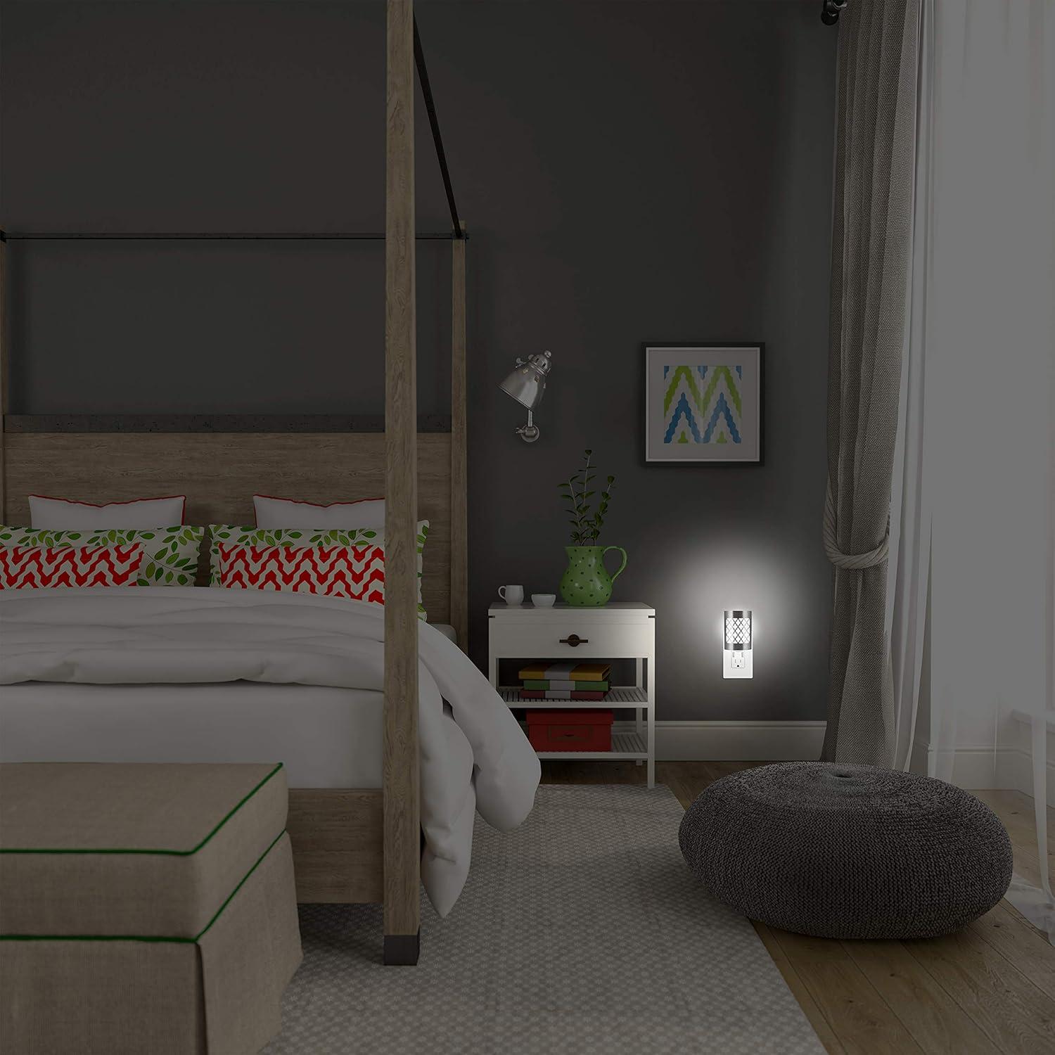 Luz Nocturna LED GE CoverLite 2 Paquete con Sensor Crepúsculo