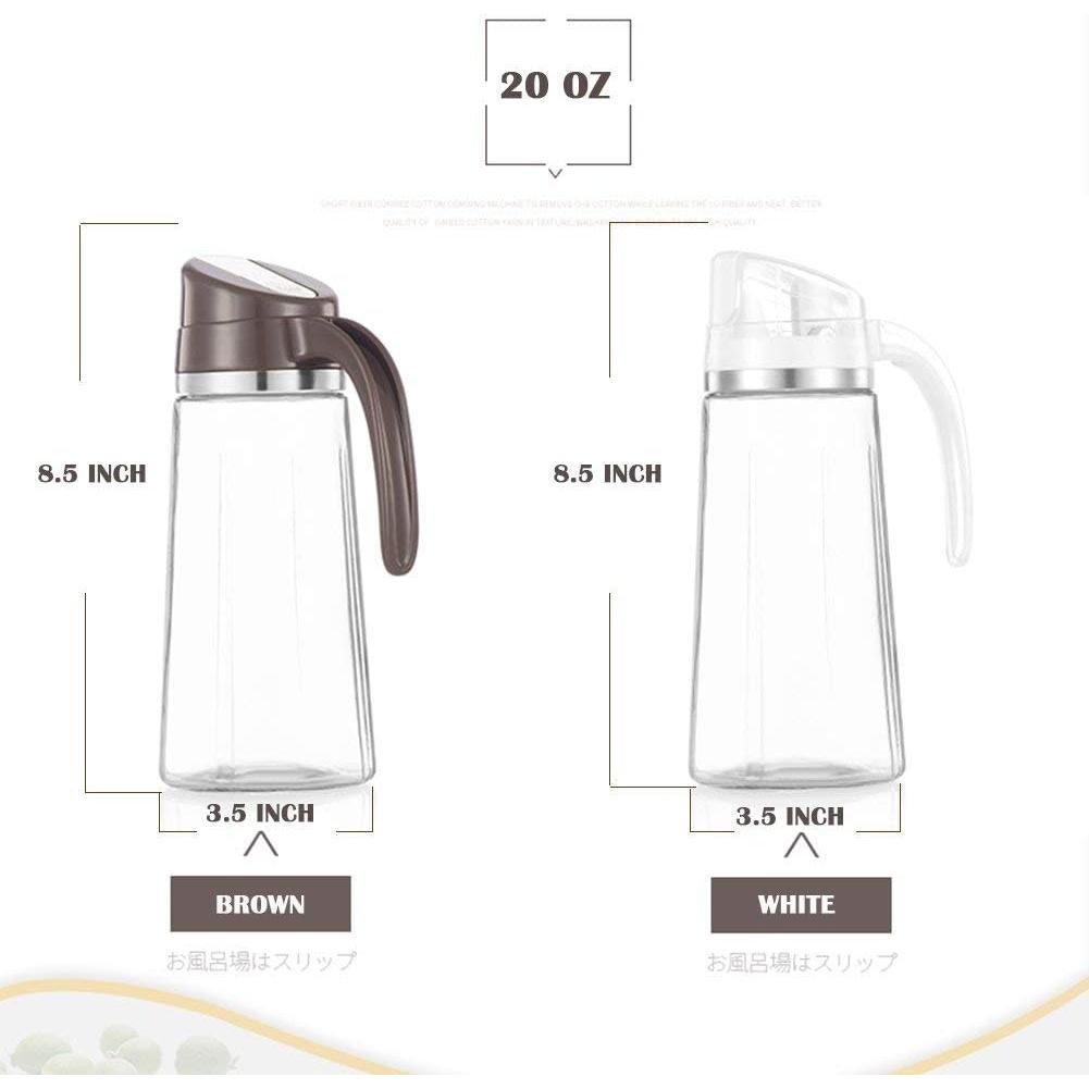 Dispensador de Aceite Marbrasse 600ml con Tapa Automática - 2 Pcs