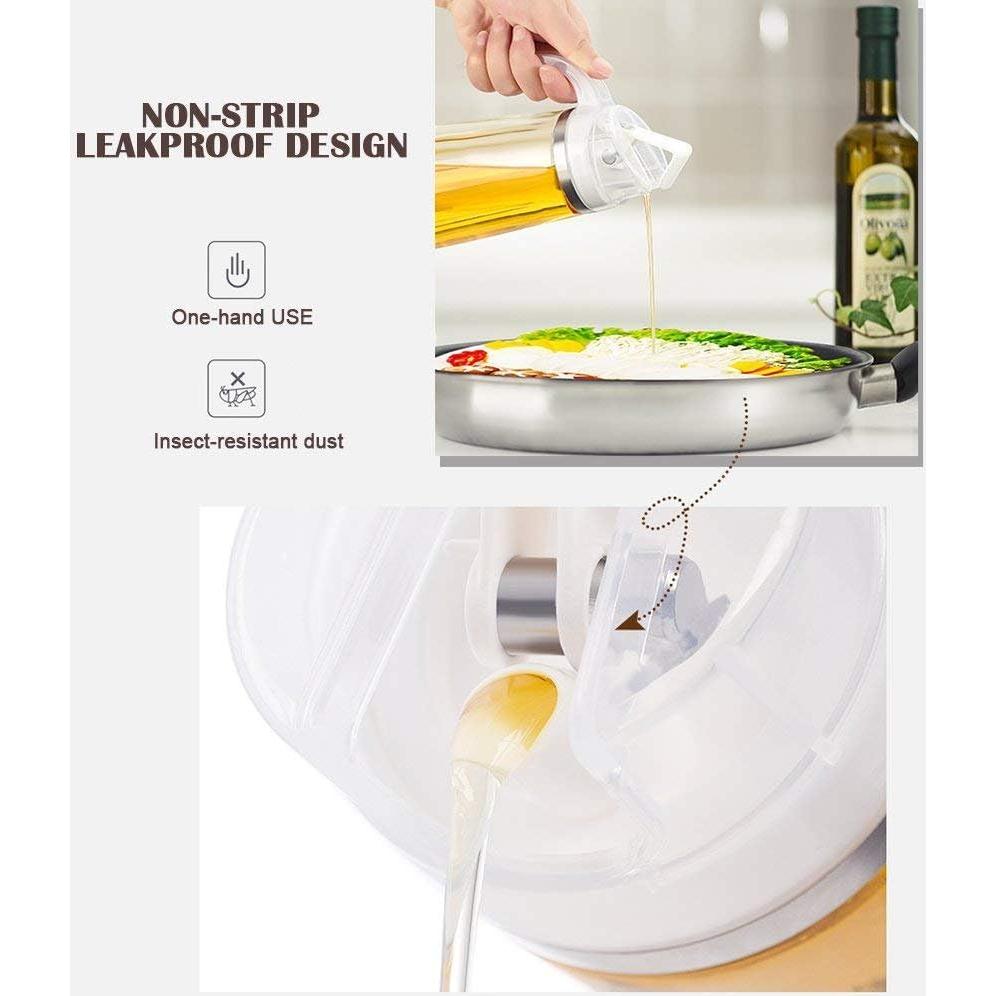 Dispensador de Aceite Marbrasse 600ml con Tapa Automática - 2 Pcs