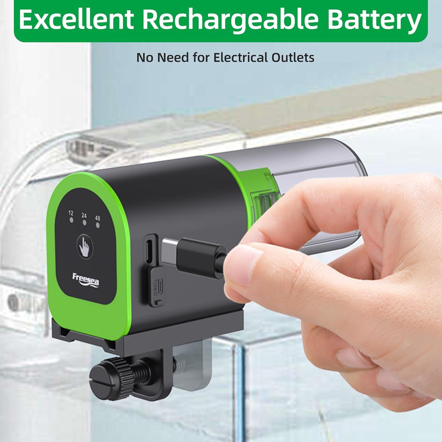 Alimentador Automático de Peces FREESEA FS-32 Recargable USB