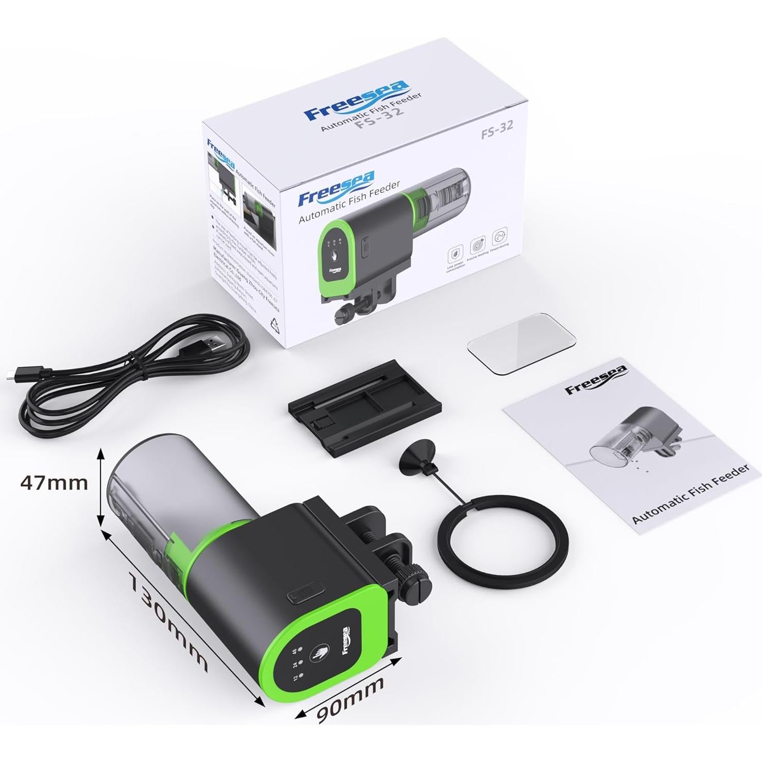 Alimentador Automático de Peces FREESEA FS-32 Recargable USB