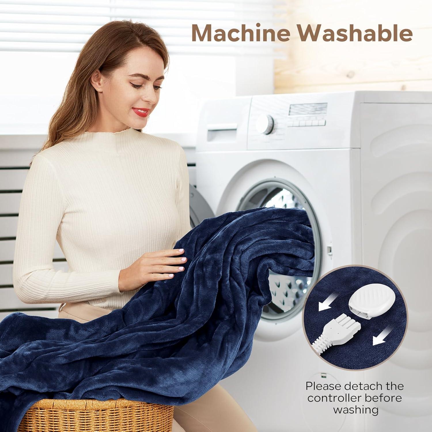 Manta Eléctrica Calentada FIGERM 213x229 cm 6 Niveles Azul