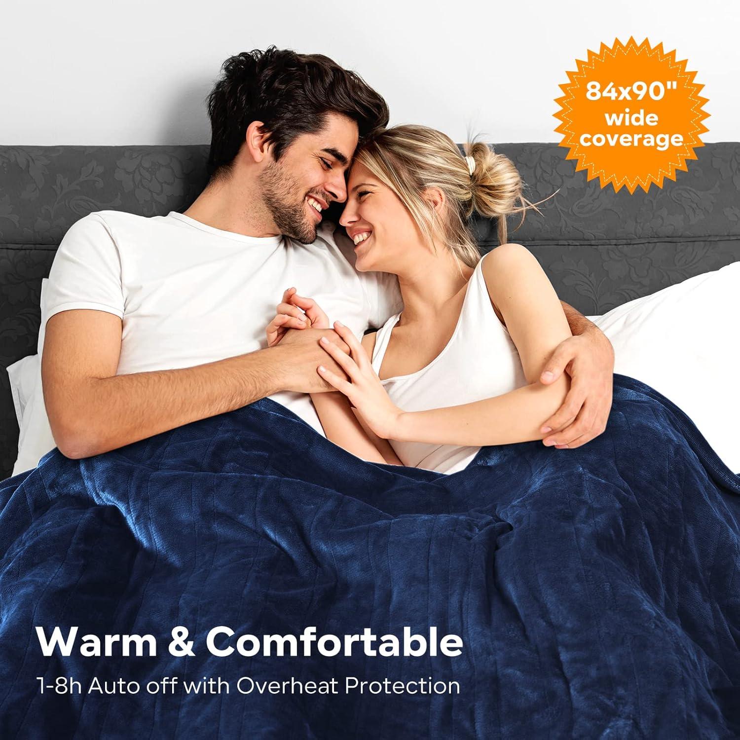 Manta Eléctrica Calentada FIGERM 213x229 cm 6 Niveles Azul