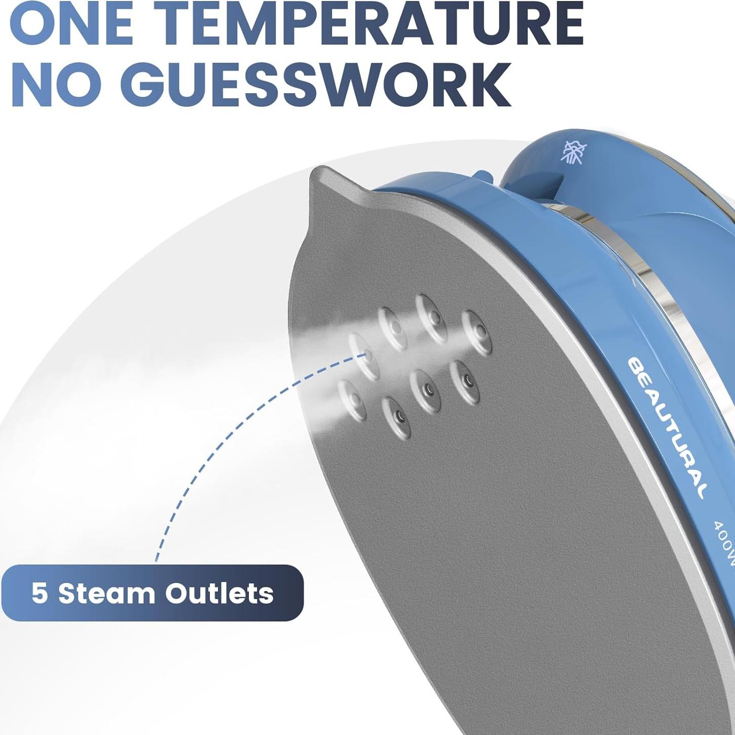 Mini Plancha de Viaje BEAUTURAL Doble Voltaje 0.45 kg