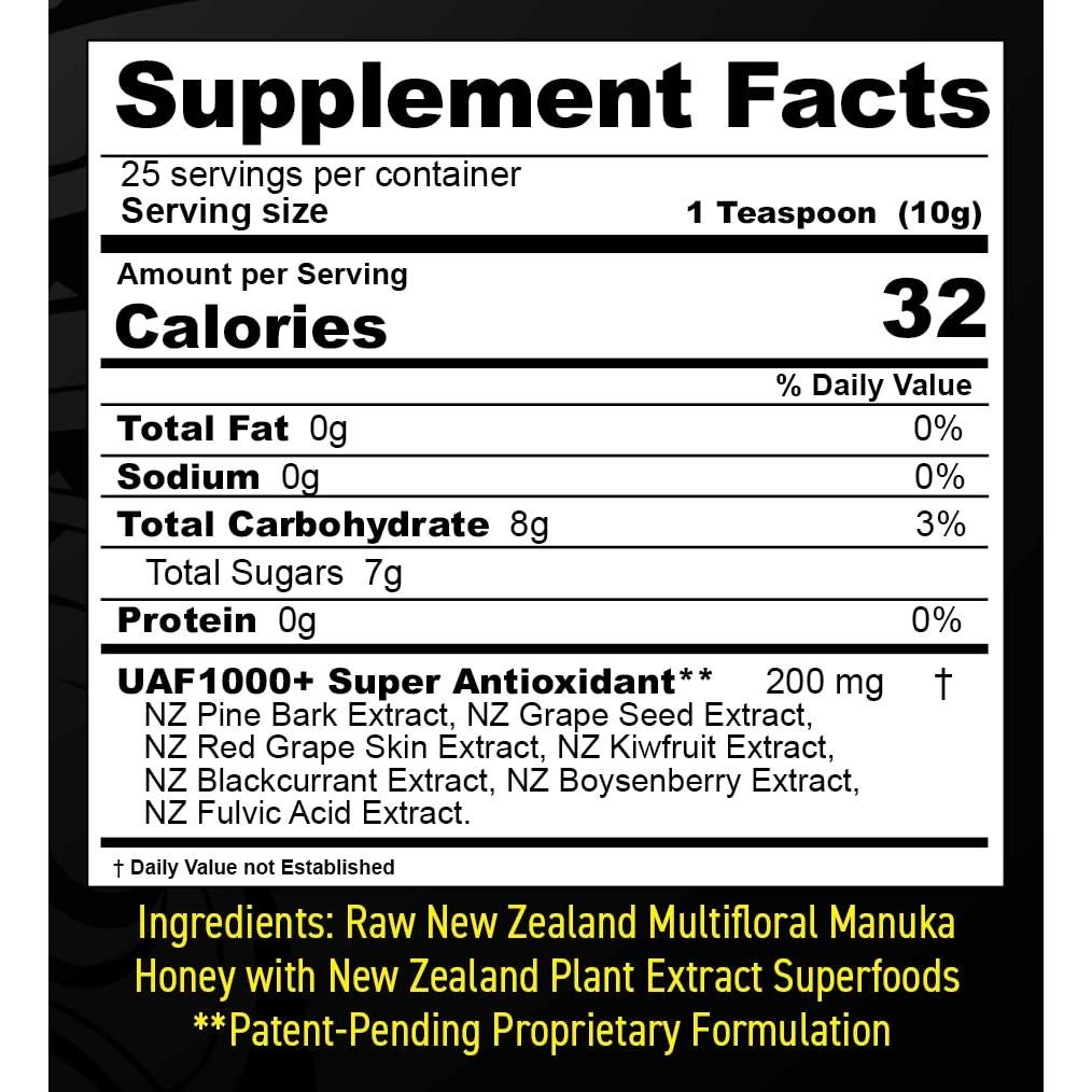 Miel Multifloral Cruda FREZZOR 250g UAF1000+ Antioxidante