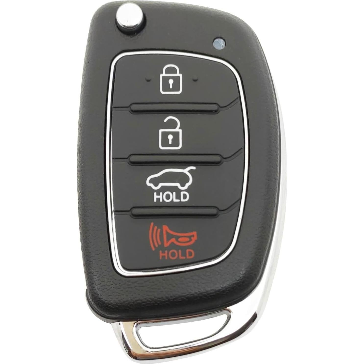 Funda de llavero Hyundai 4 botones negra sin chip