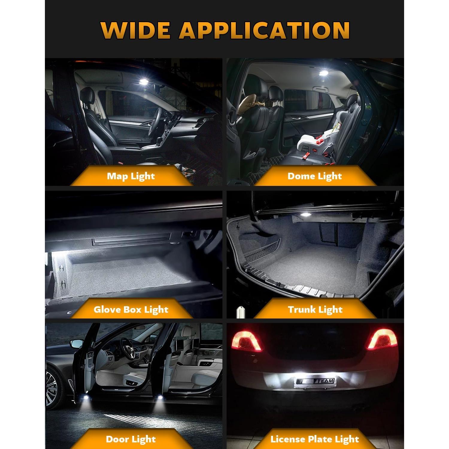 Kit de 24 Bombillas LED para Interiores de Auto Zakolak