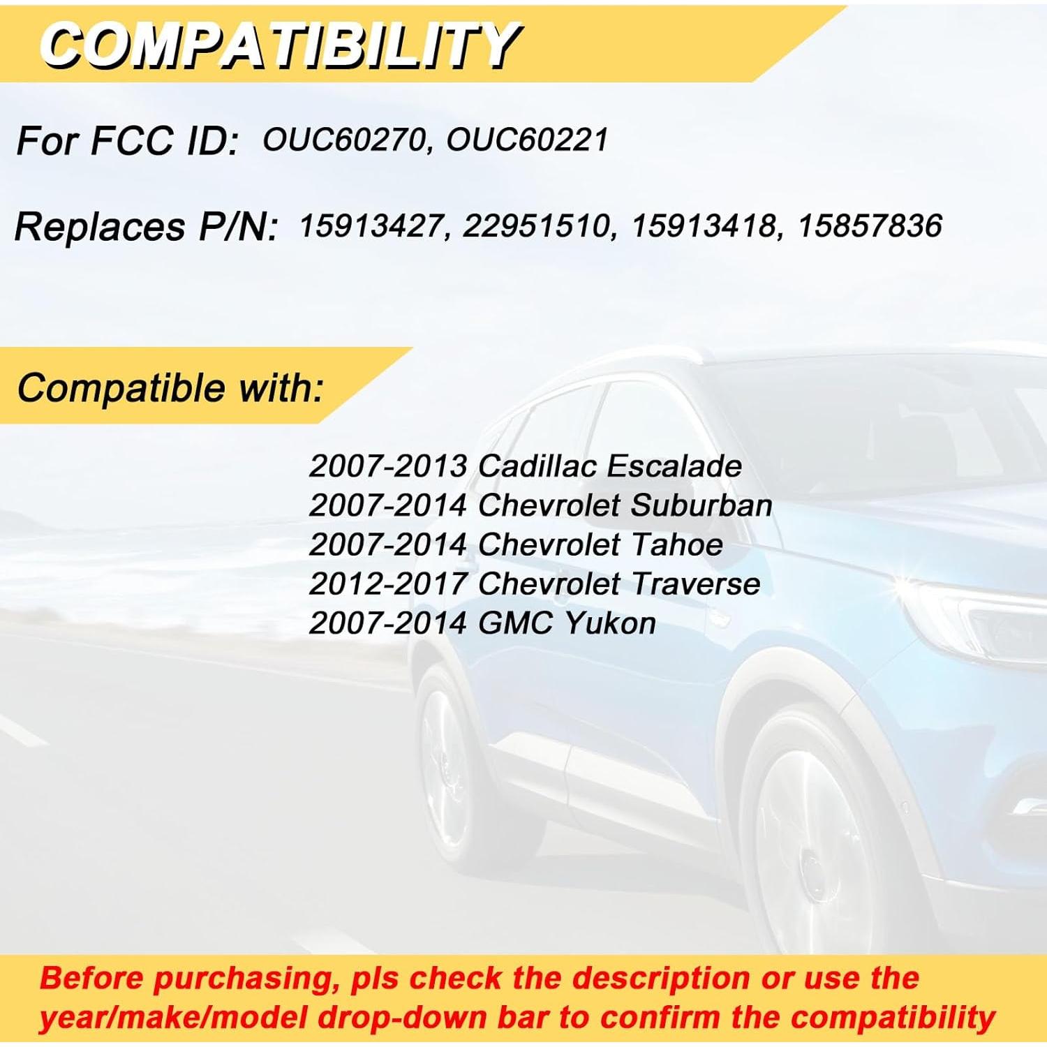 Control Remoto Llavero Vurkcy OUC60270 6 Botones Chevy 07-14