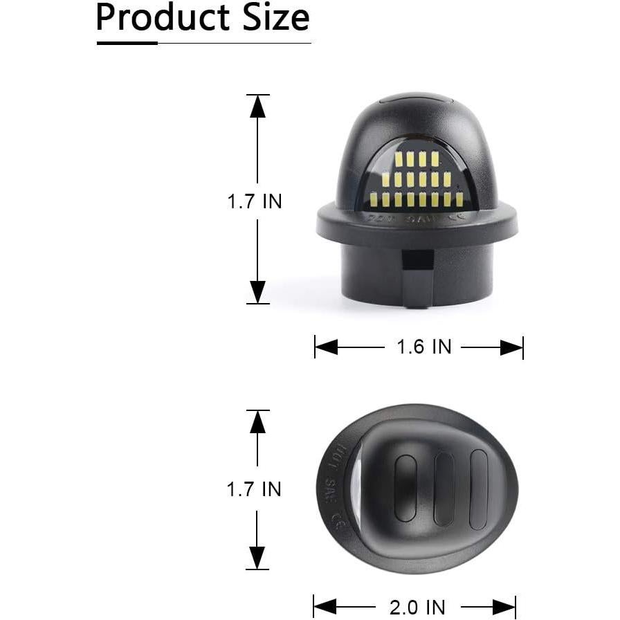 Luz de Placa de Licencia Gempro LED para Ford F150/F250 2PCS