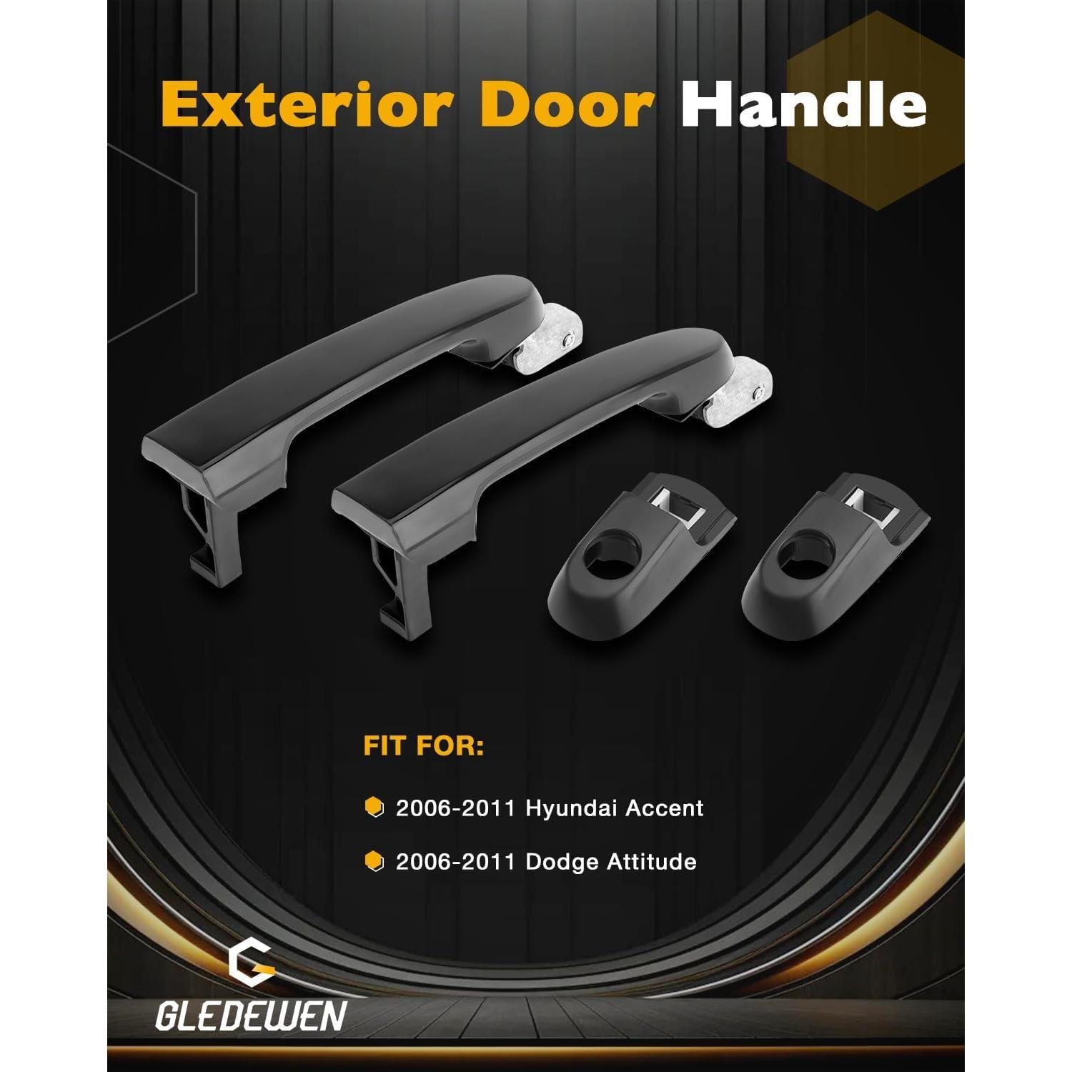 Juego de Manijas de Puerta Exterior Gledewen 2006-2011 Hyundai Accent