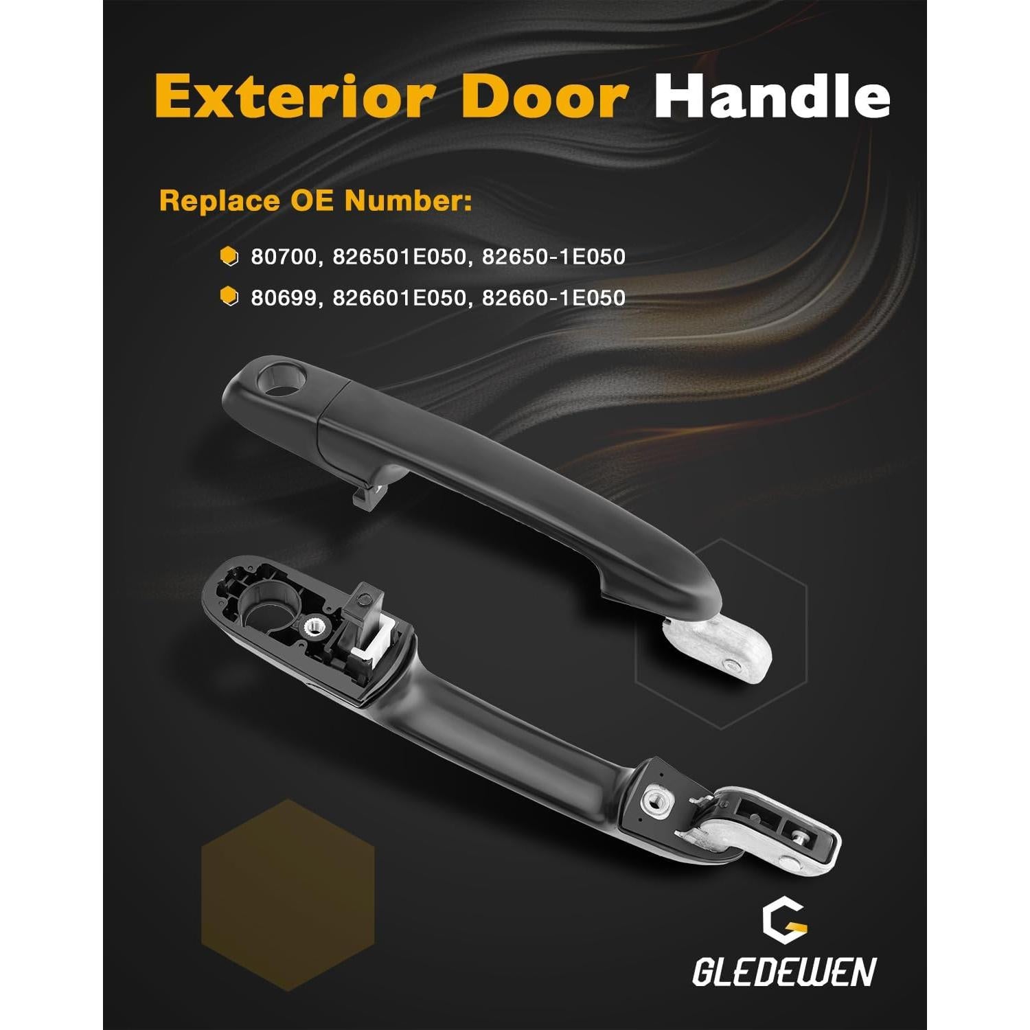 Juego de Manijas de Puerta Exterior Gledewen 2006-2011 Hyundai Accent