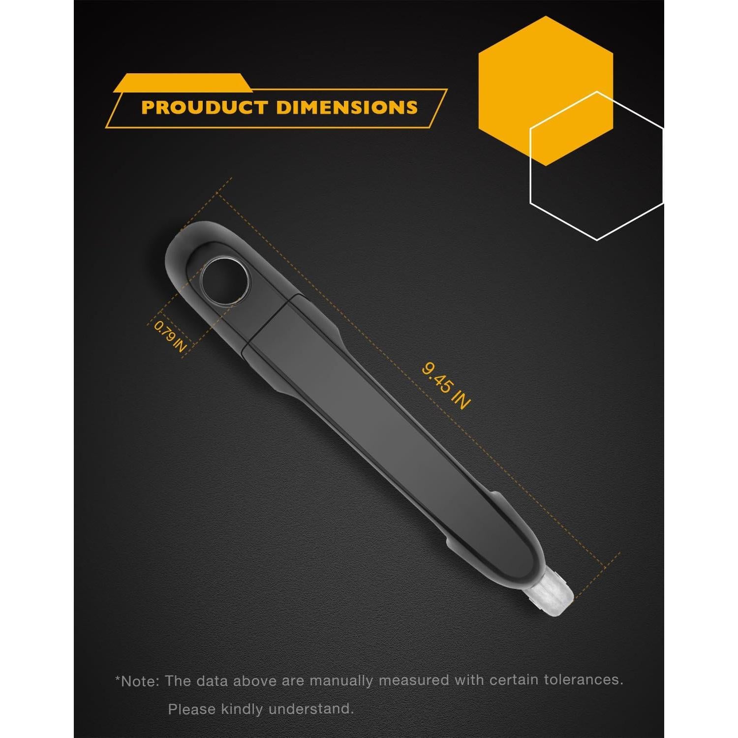 Juego de Manijas de Puerta Exterior Gledewen 2006-2011 Hyundai Accent