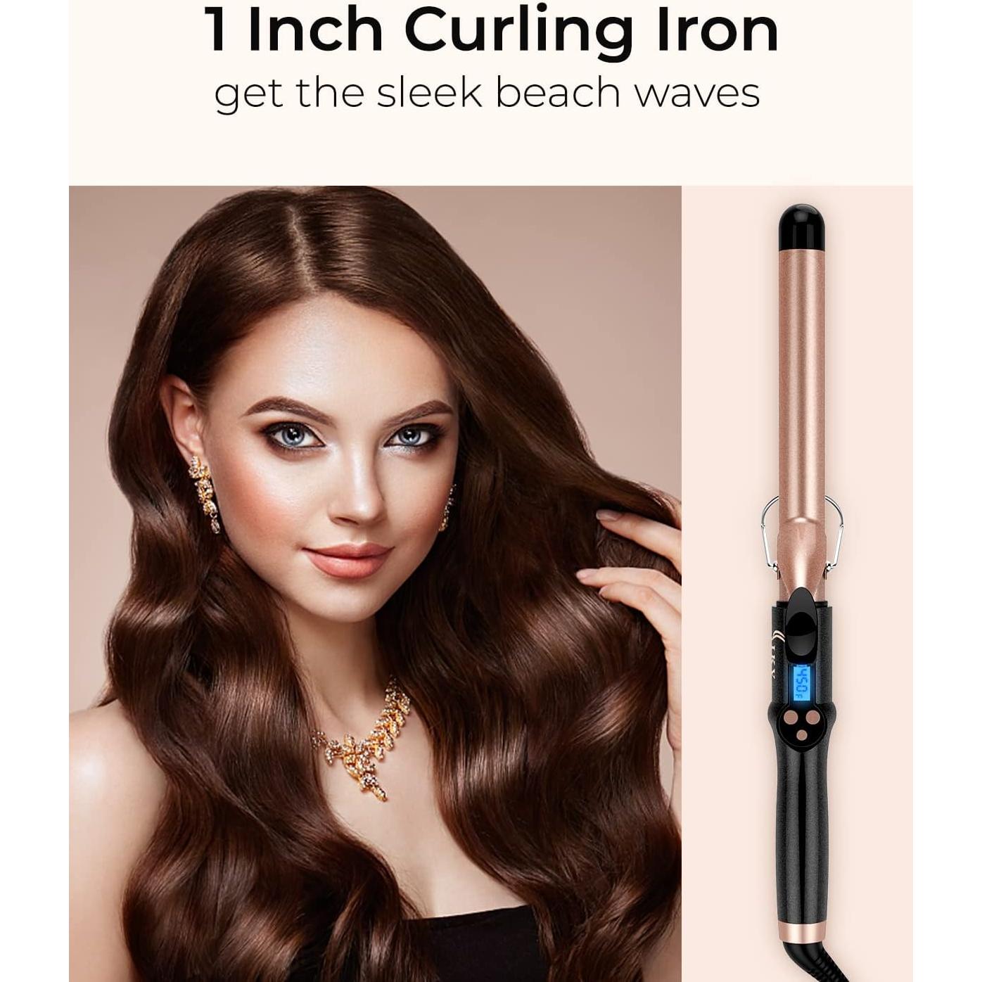 Rizador de Cerámica 1 Pulgada IKV Profesional Doble Voltaje