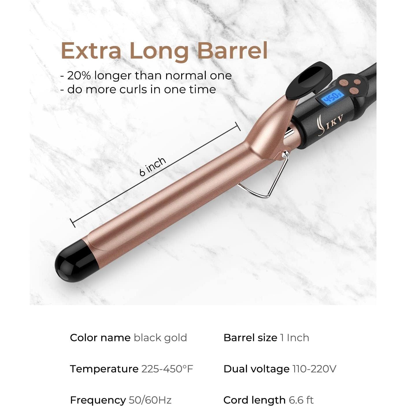 Rizador de Cerámica 1 Pulgada IKV Profesional Doble Voltaje