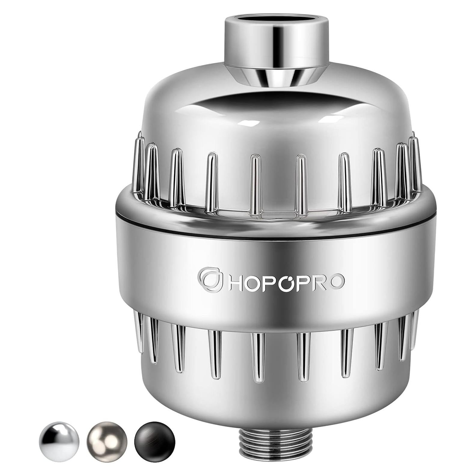 Filtro de Ducha HOPOPRO 18 Etapas Cromo Universal Alta Salida