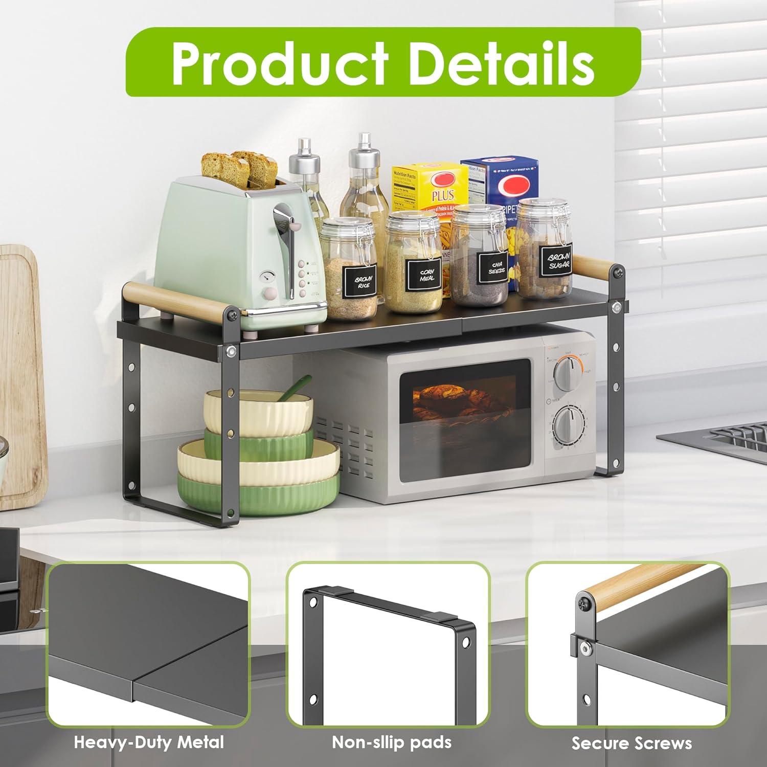 Estante Expandible DOLALIKE para Cocina y Baño, Negro