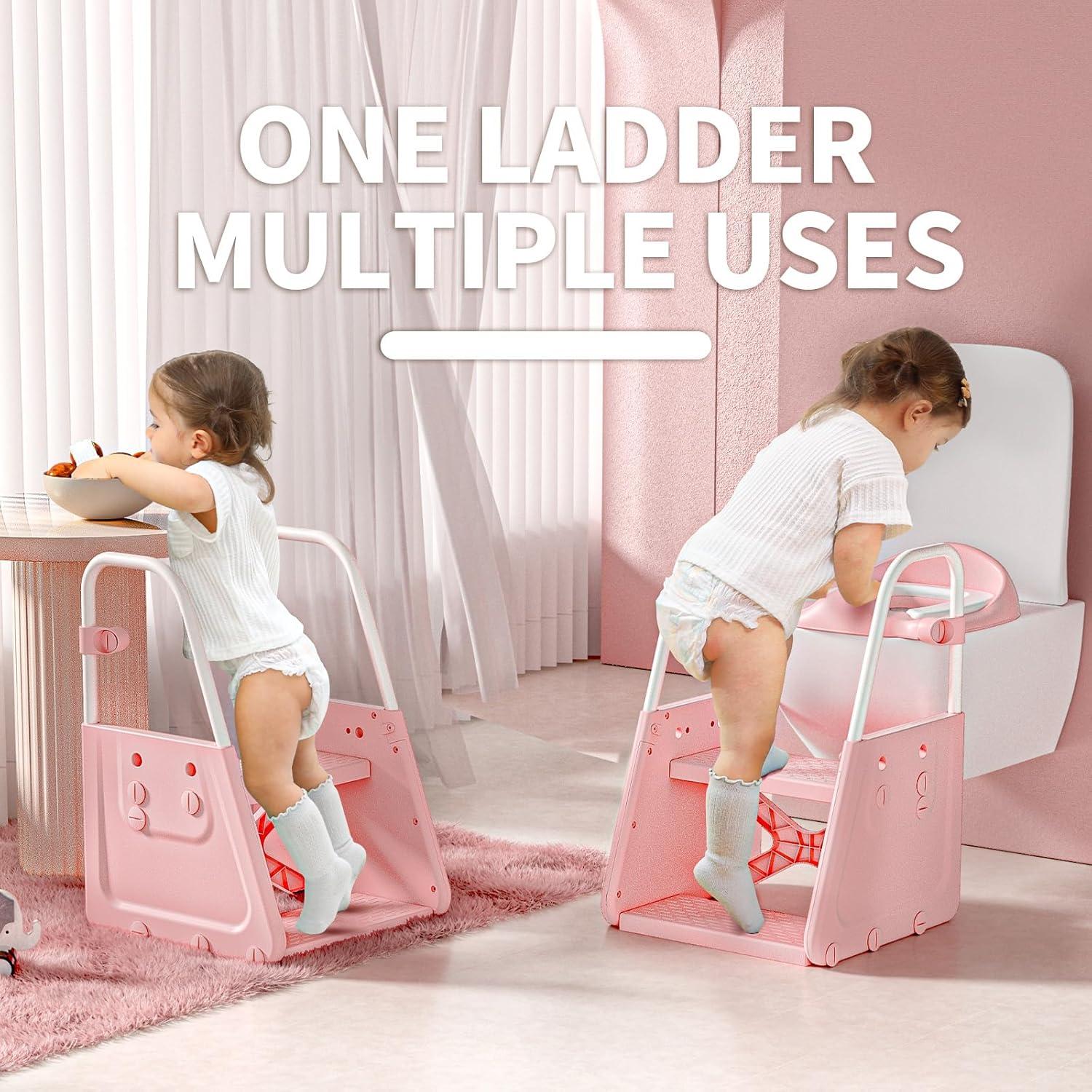 Asiento de Entrenamiento para Baño 3 en 1 CheerKid Rosa
