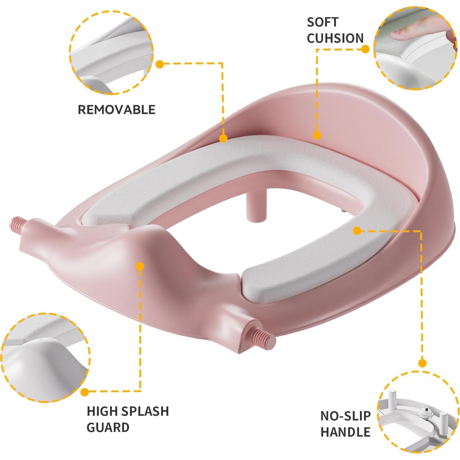 Asiento de Entrenamiento para Baño 3 en 1 CheerKid Rosa