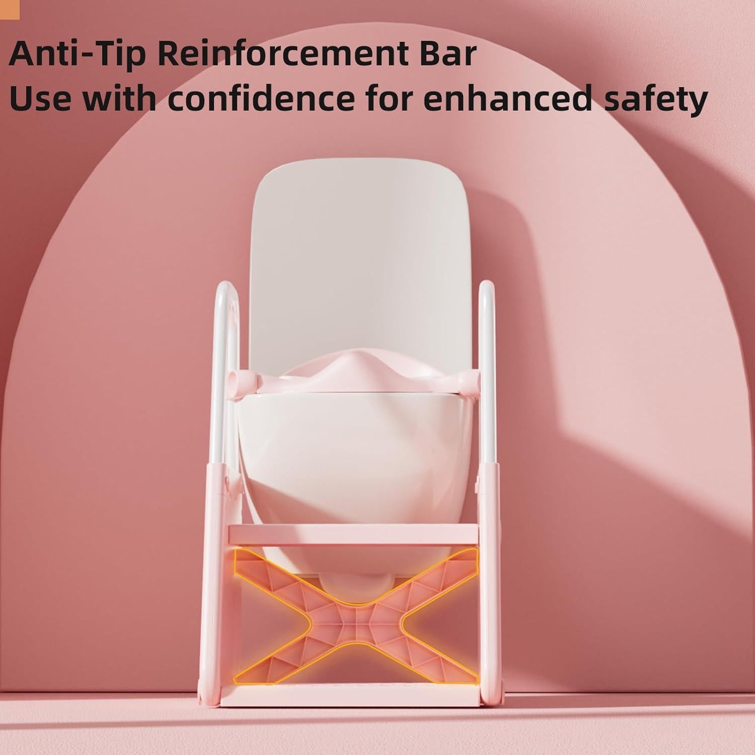 Asiento de Entrenamiento para Baño 3 en 1 CheerKid Rosa