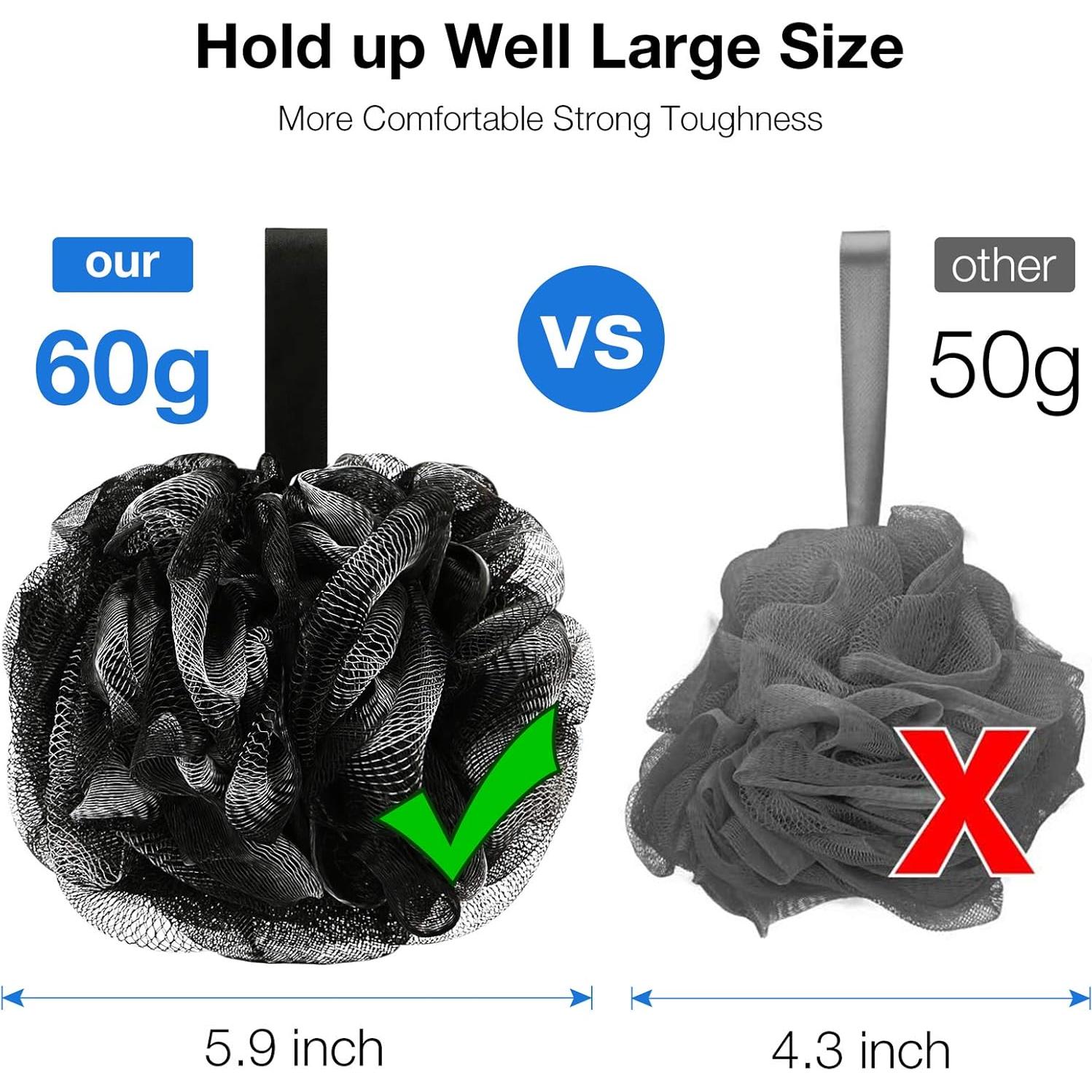 Esponjas de Loofah DadyMart Set de 4 para Baño Exfoliantes