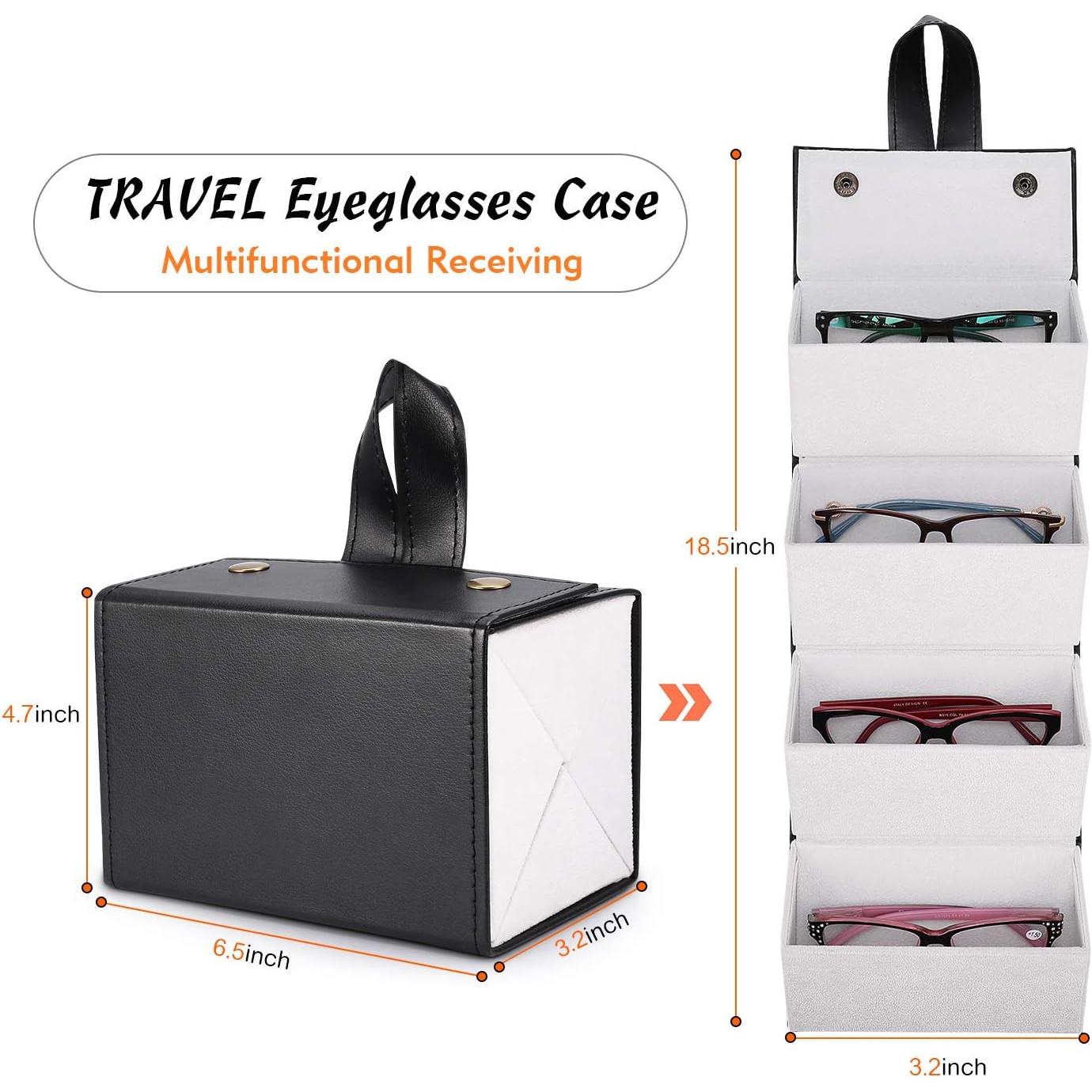 Organizador de Gafas de Sol SMARTTOP 4 Ranuras Plegable Negro