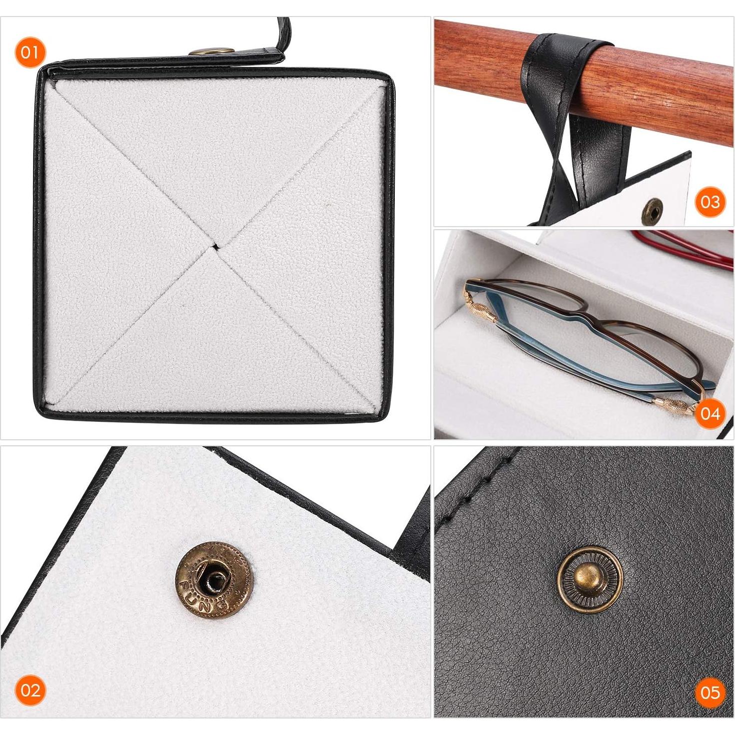 Organizador de Gafas de Sol SMARTTOP 4 Ranuras Plegable Negro