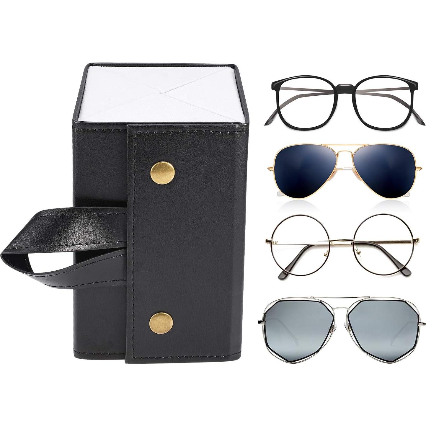 Organizador de Gafas de Sol SMARTTOP 4 Ranuras Plegable Negro