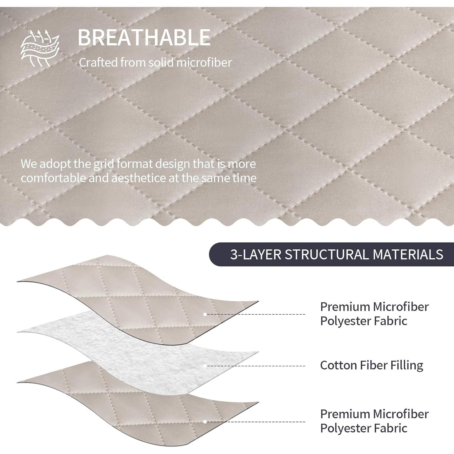 Funda de Silla Reversible Fandyacke Beige 58.42 cm Resistente al Agua