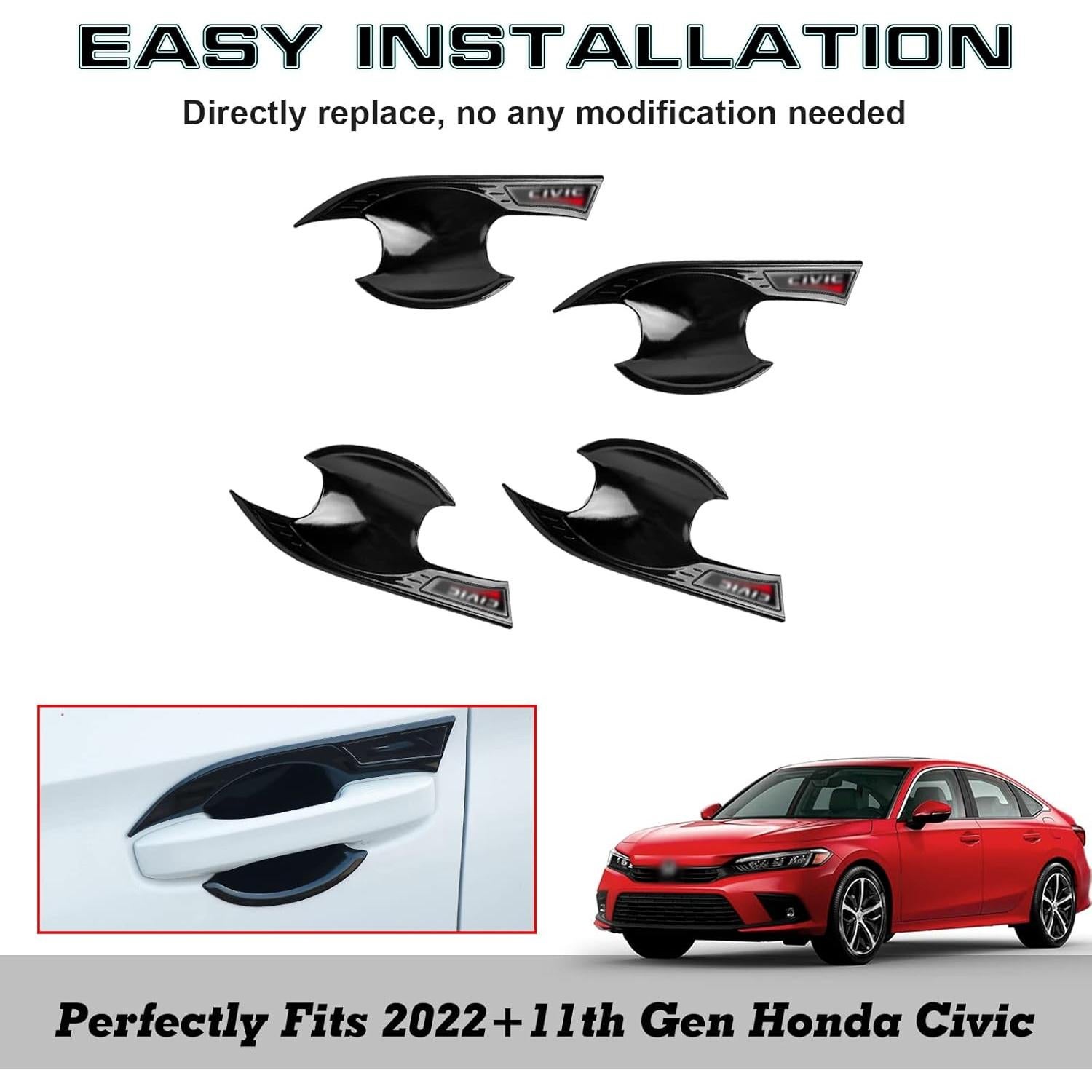 Cubierta de Tazón de Manija de Puerta Honda Civic 2022-2025