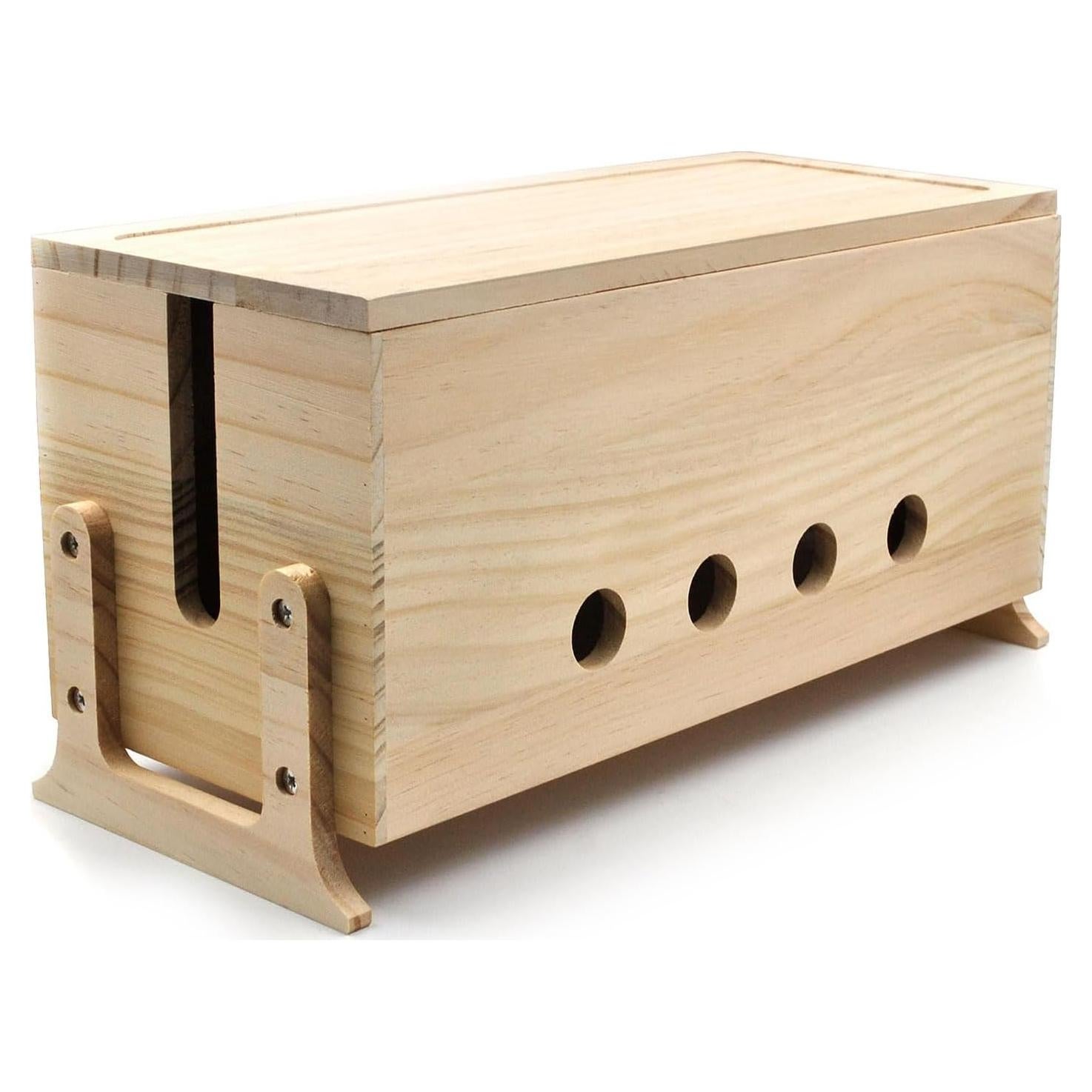 Caja Organizadora de Cables de Madera Natural Itvexeme 36.07 cm