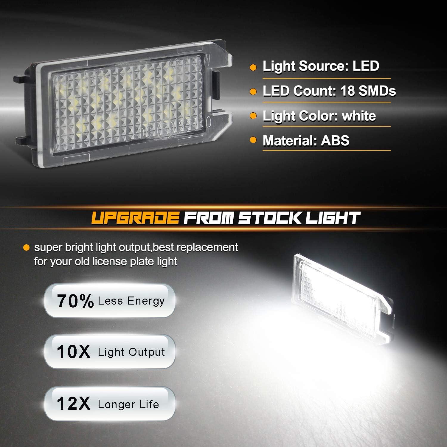 RUXIFEY Luz LED Placa de Licencia para FIAT 500 y Maserati