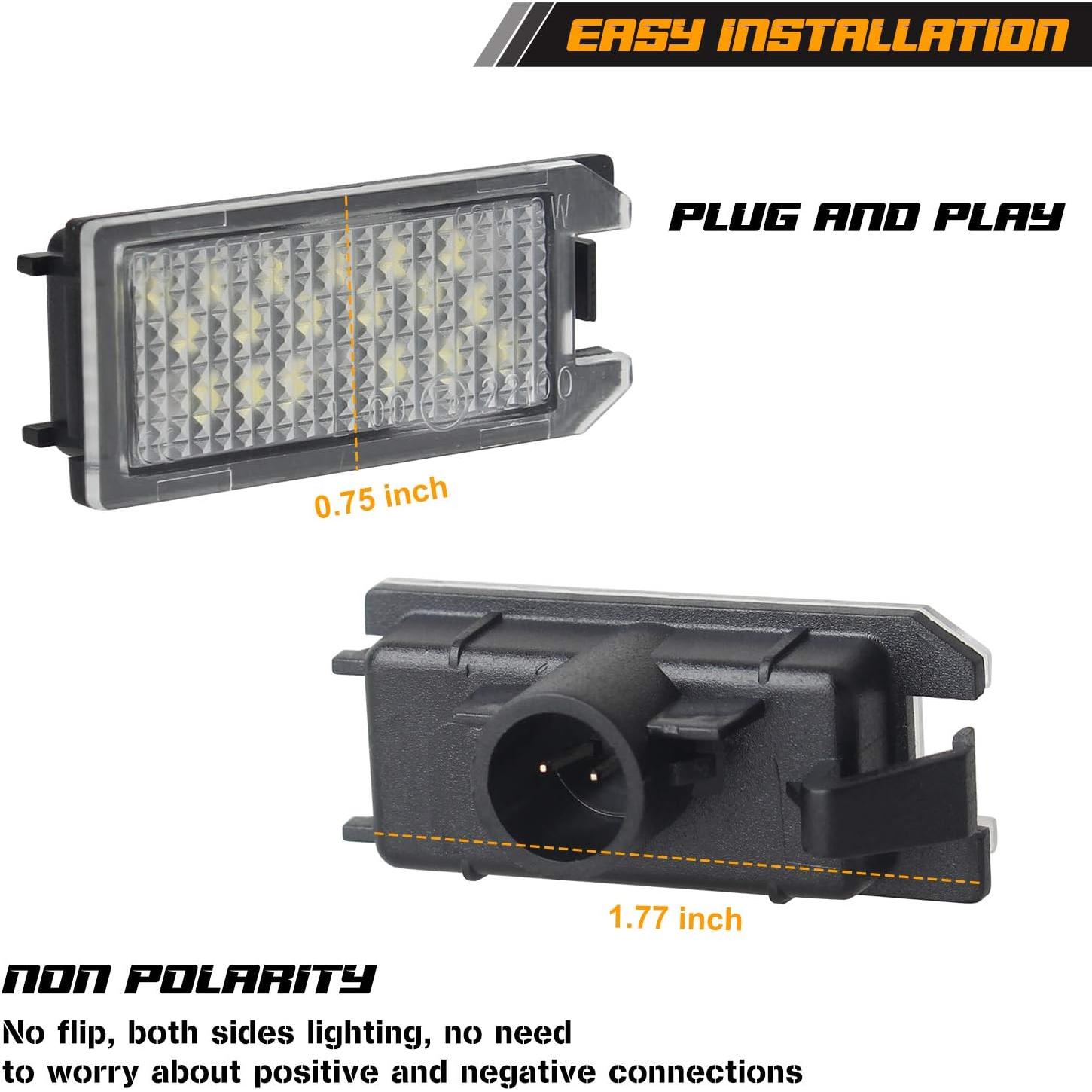 RUXIFEY Luz LED Placa de Licencia para FIAT 500 y Maserati