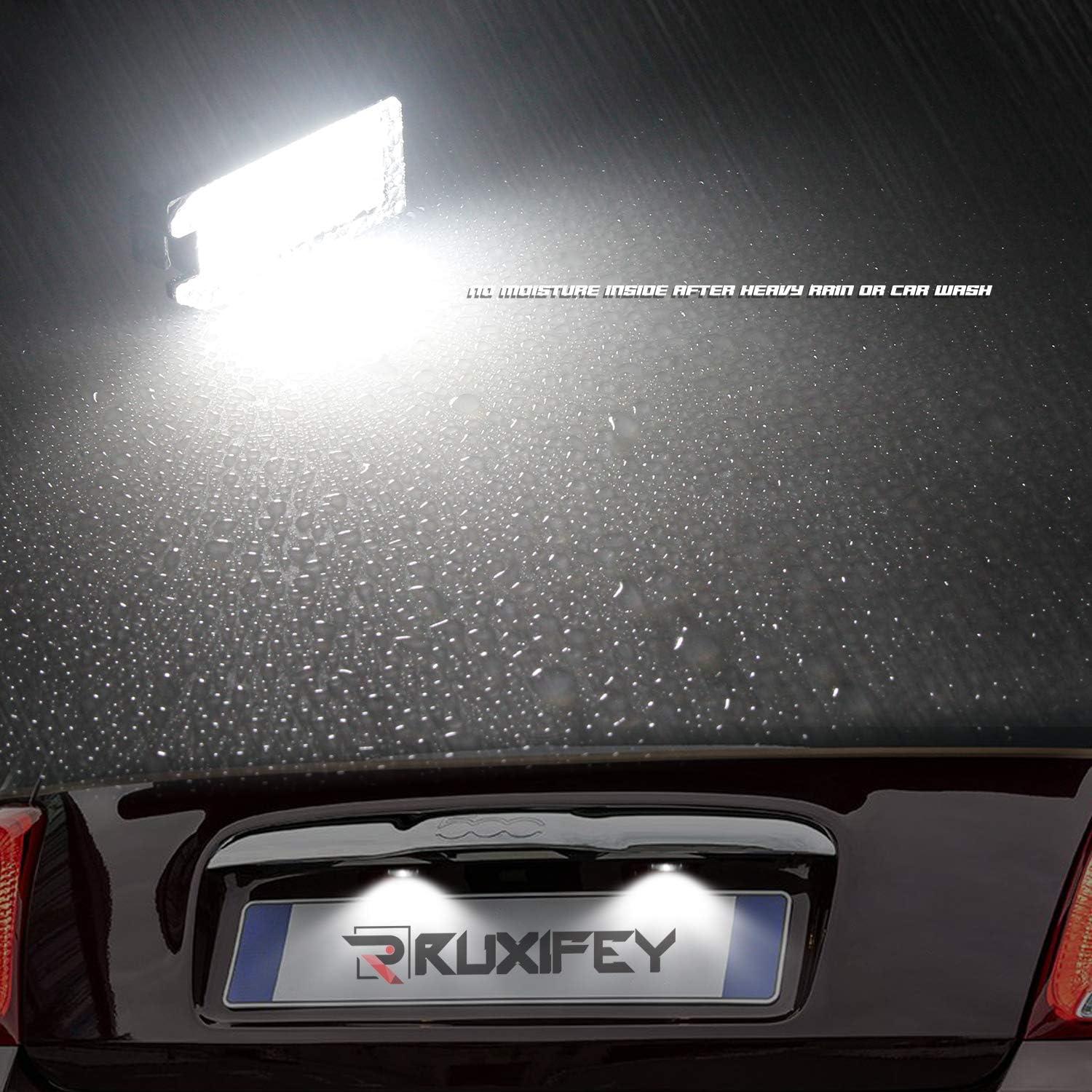 RUXIFEY Luz LED Placa de Licencia para FIAT 500 y Maserati