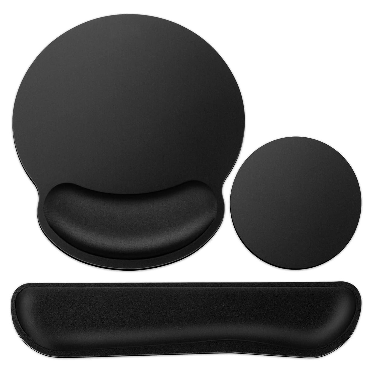 Alfombrilla de Ratón Ergonómica QOMOLAMA con Reposamuñecas 3-en-1